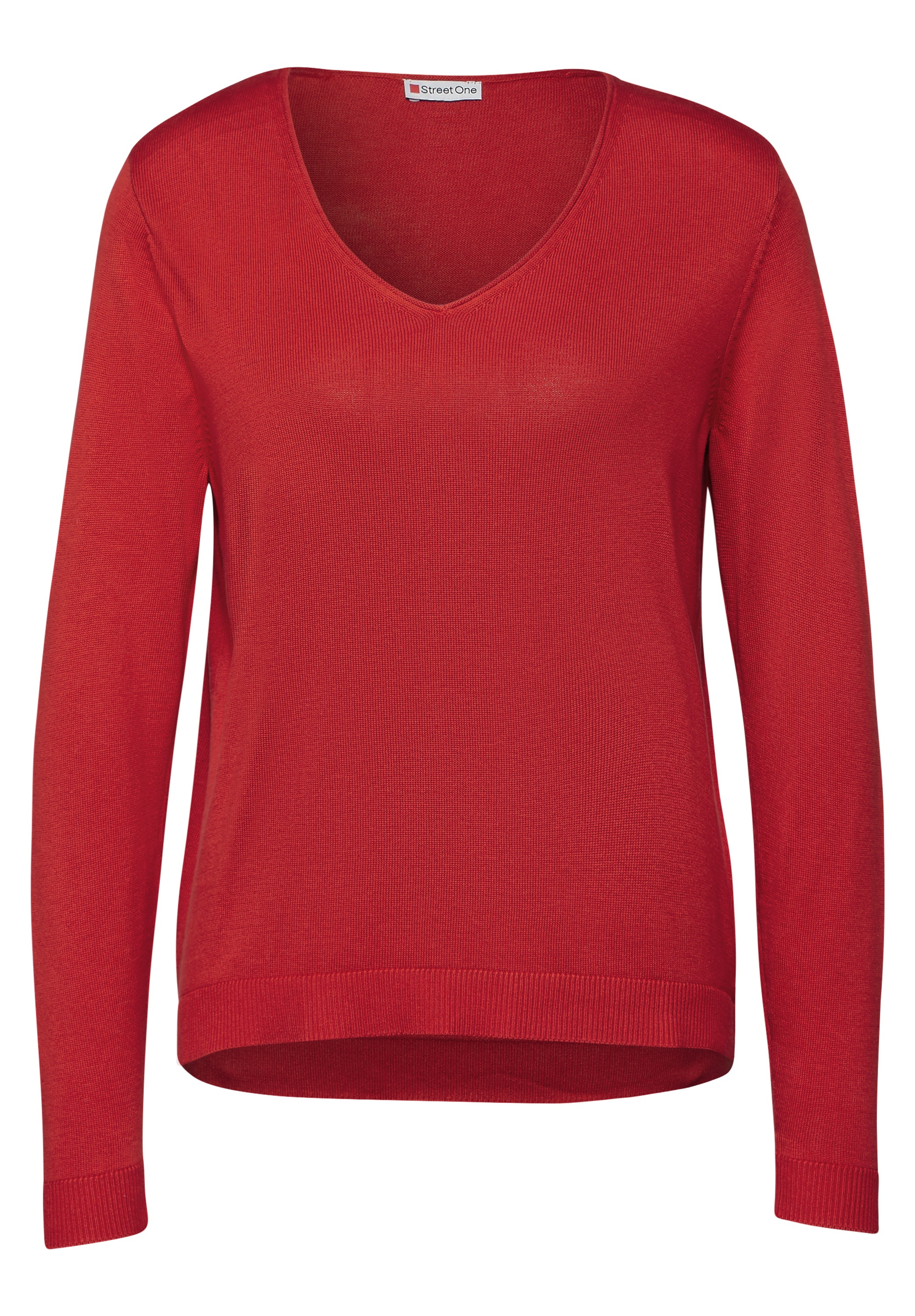 STREET ONE Strickpullover, mit V-Ausschnitt