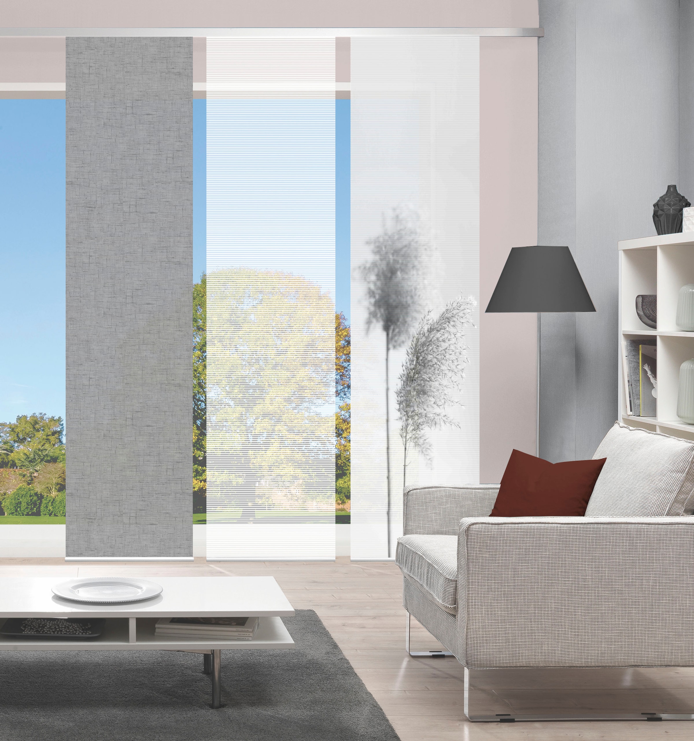 Vision S Schiebegardine "IRLOS 3er SET" Paneelwagen 3 Stk. tlg. Schiebevorh günstig online kaufen