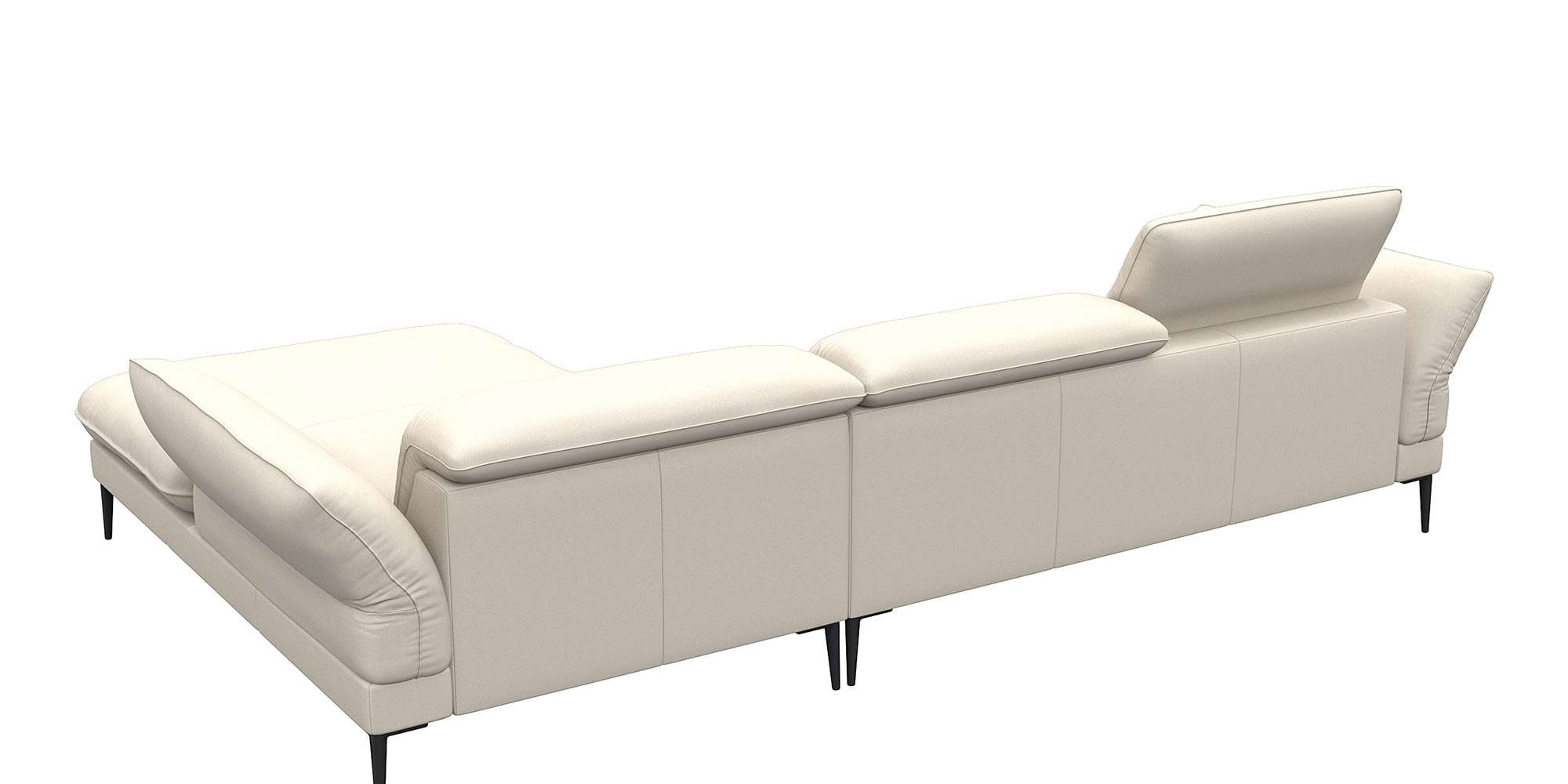 FLEXLUX Ecksofa »Salino, Funktionssofa mit Recamiere, Relaxsofa, Ecksofa«, Sofa mit Arm- und Kopfteil-Verstellungen, Kaltschaum & Stahl-Wellen