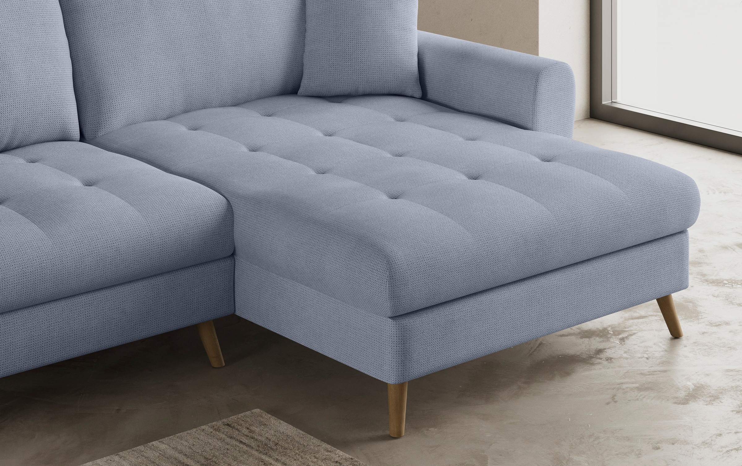 Mr. Couch Ecksofa »Blackburn II L-Form«, Wahlweise mit Kaltschaumpolsterung bis 140 kg belastbar