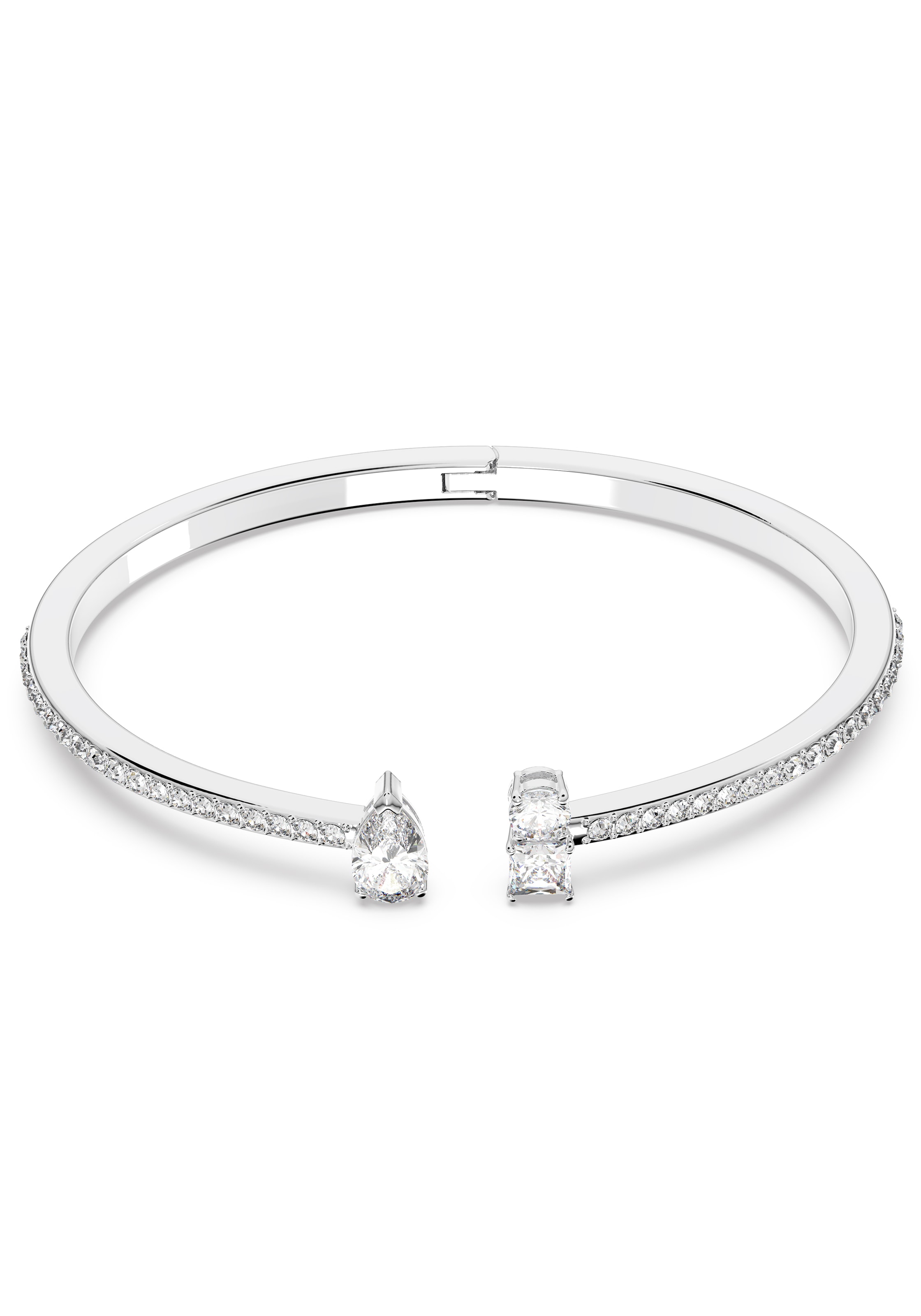 Armband SWAROVSKI "Mesmera Attract" Gr. M, silber (metallfarben, kristallweiß, kristallweiß), Armbänder, Damen, M, Metall, glitzernd, glänzend, Armband, mit Swarovski Kristall 2
