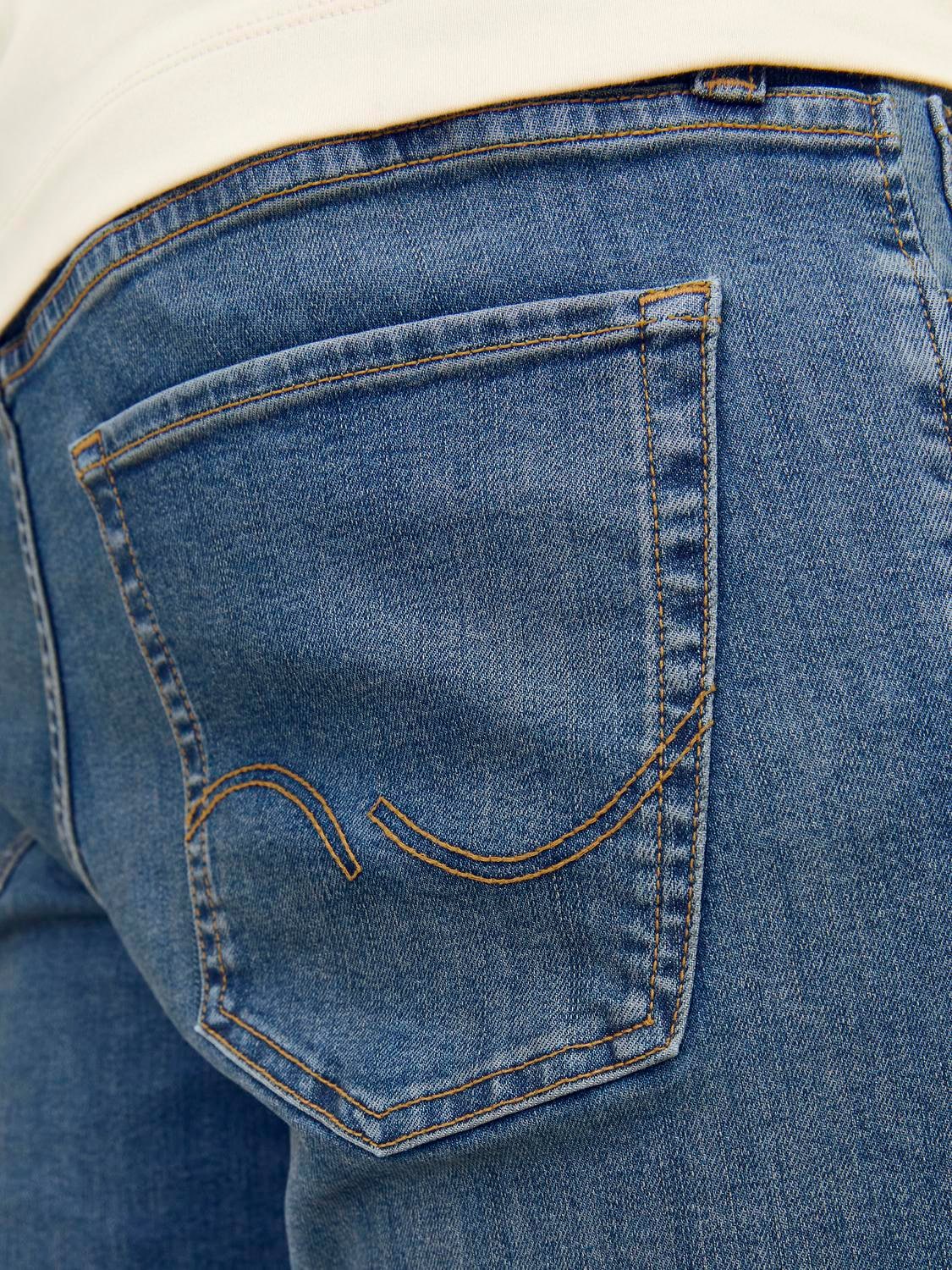 Jack & Jones Slim-fit-Jeans »JJIGLENN Slim-Fit mit Stretch und praktischer 5-Pocket-Form«, mit Abriebeffekten