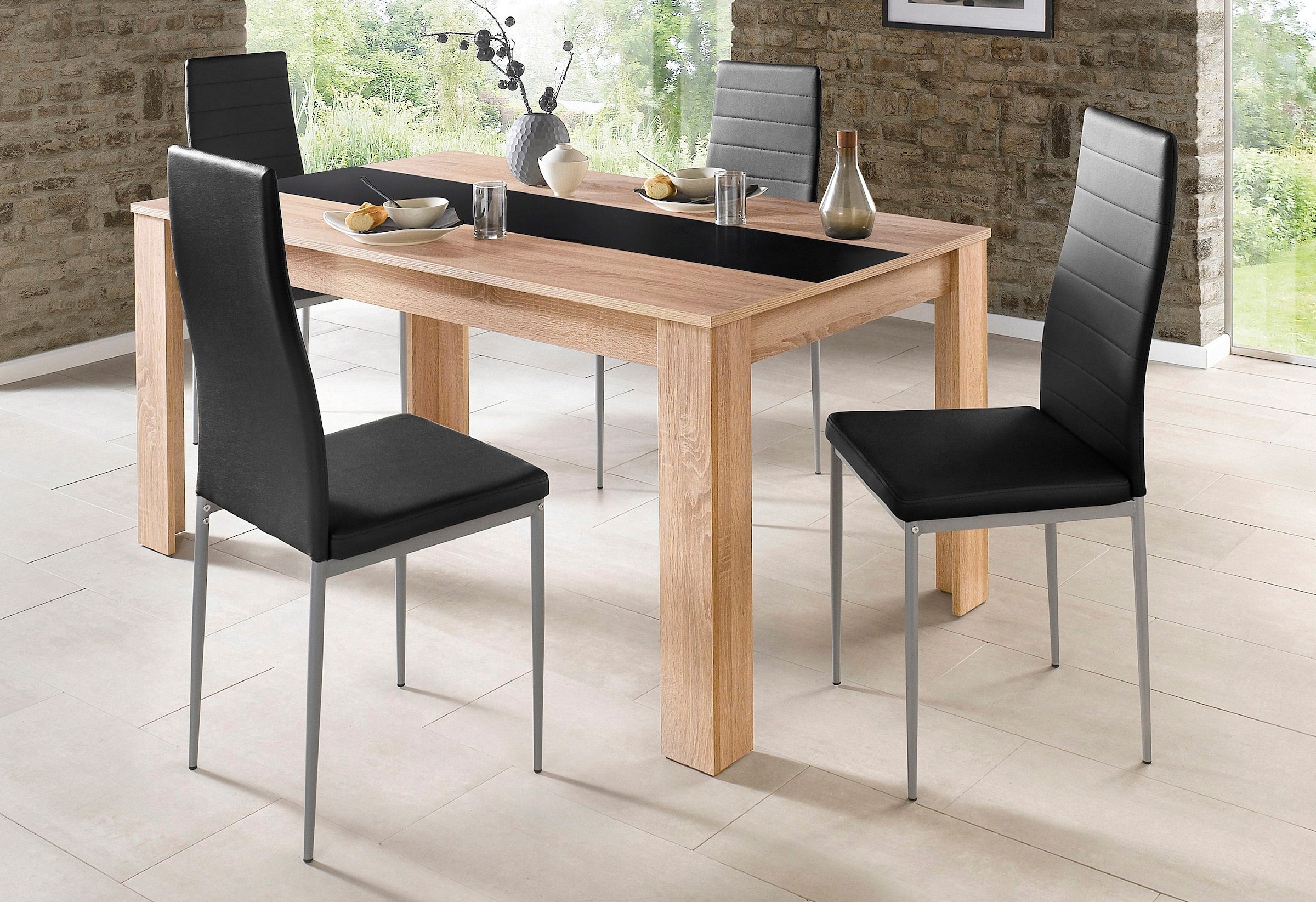 Homexperts Esszimmerstuhl »Pegasus«, (Set), 4 St., Kunstleder, Bezug in Kunstleder