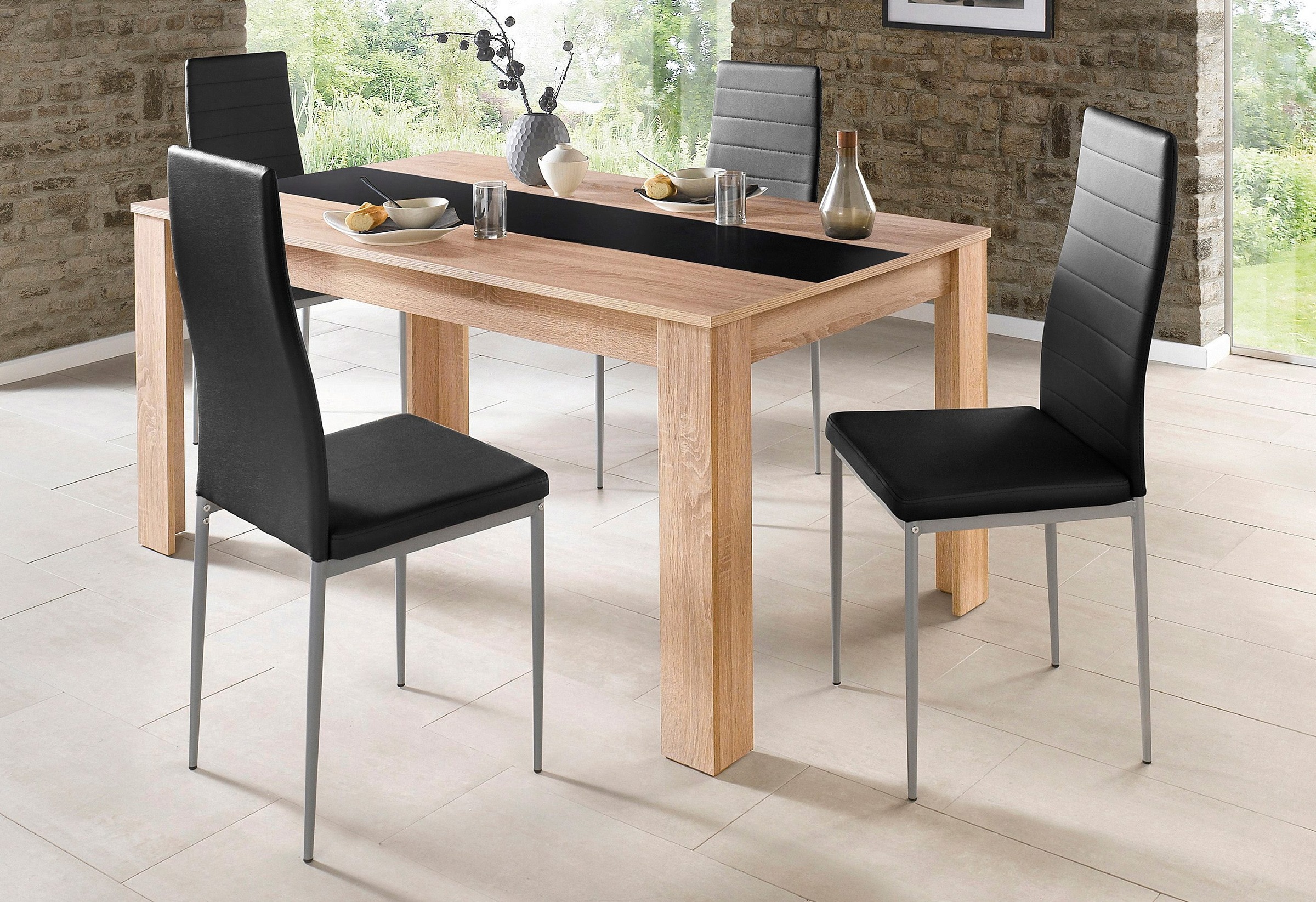 Home affaire Esszimmerstuhl "Pluto" (Set) 4 Stk.Bezug in Kunstleder günstig online kaufen