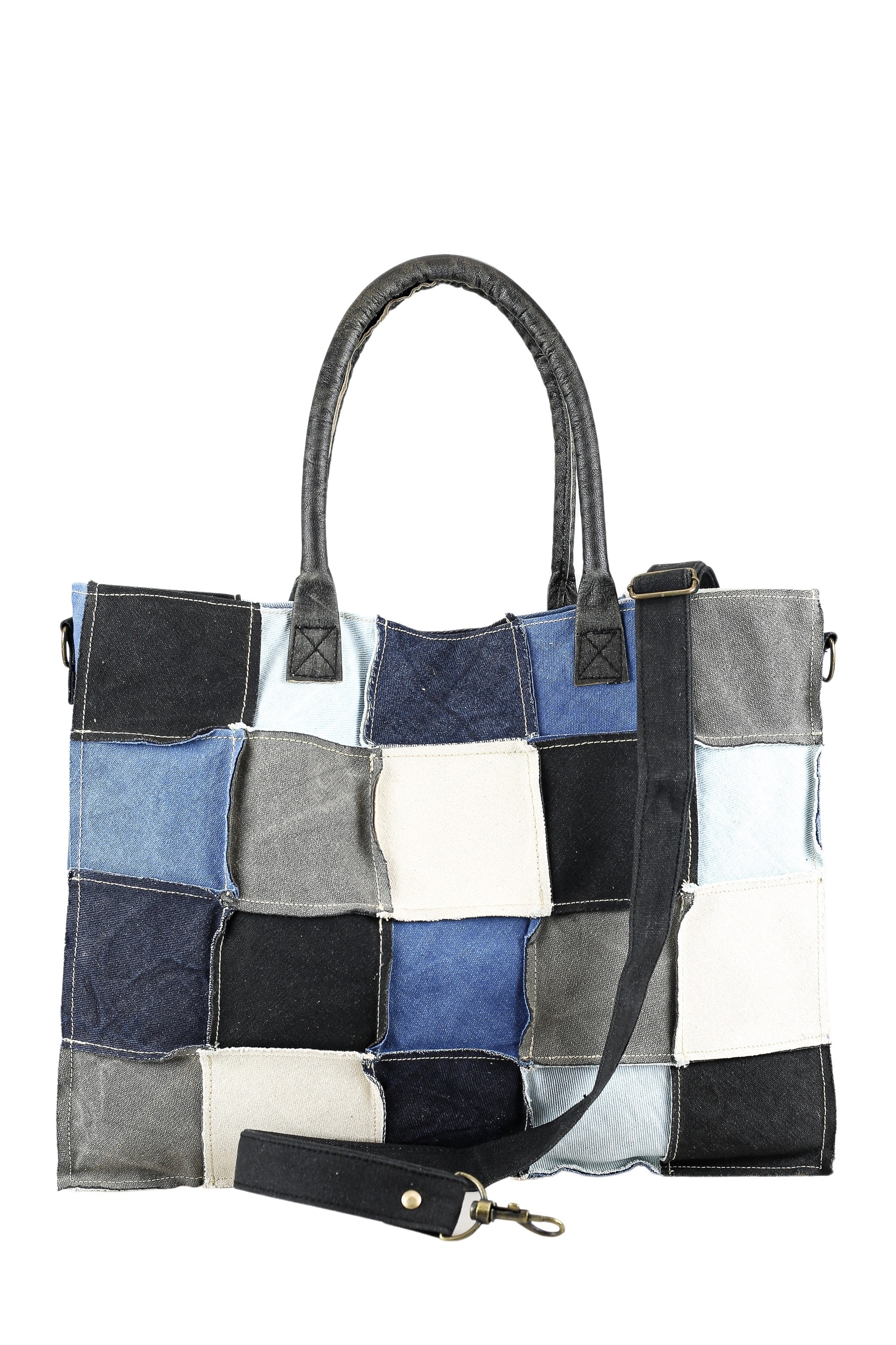 COLLEZIONE ALESSANDRO Schultertasche »Patchwork Jeans«, aus 45 Jeanspatches genäht