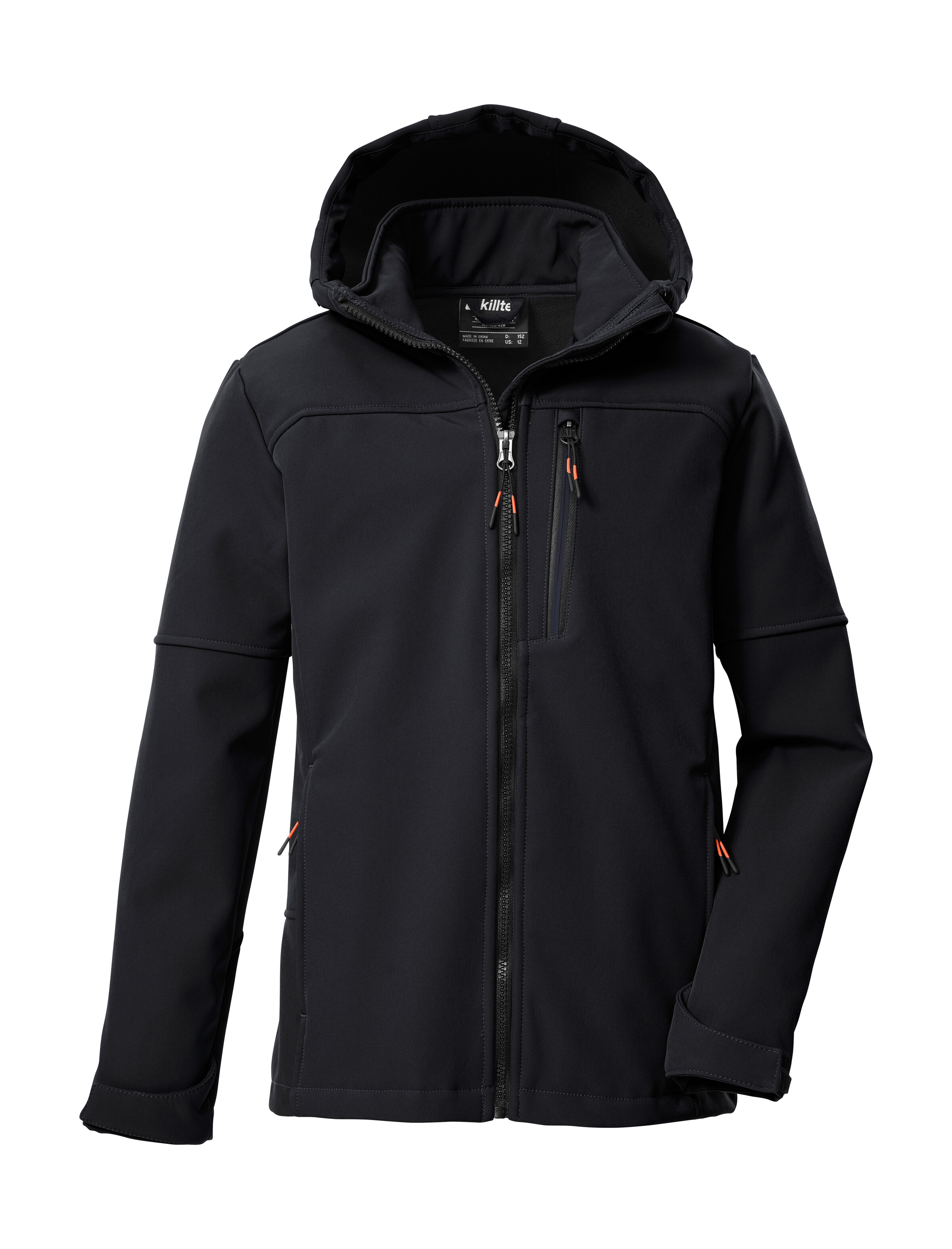 Killtec Softshelljacke "KOW 226 BYS SFTSHLL JCKT" Wind- und wasserabweisende Kinder-Softshelljacke, Fleece, Reflektoren