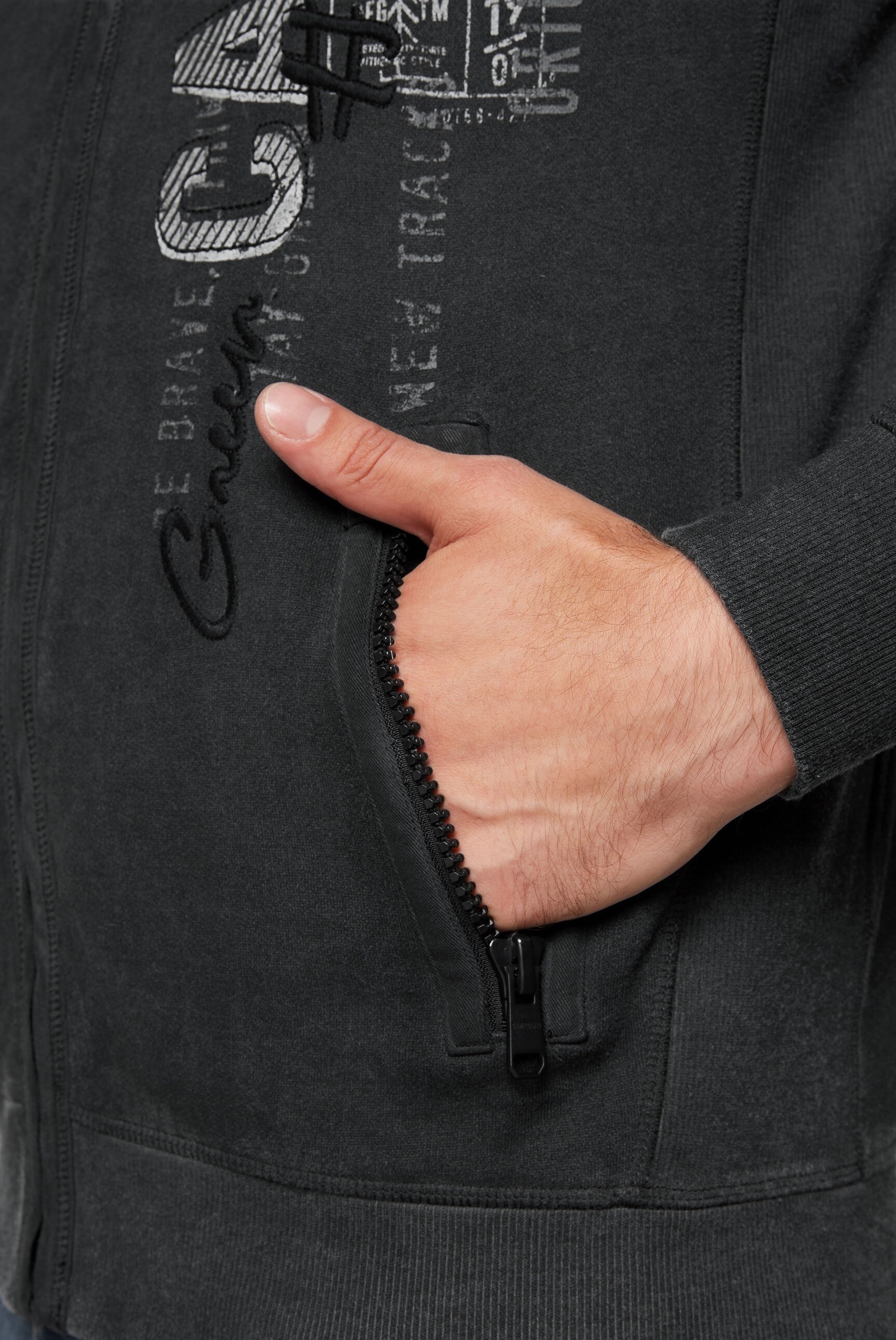 CAMP DAVID Sweatjacke, mit Baumwolle