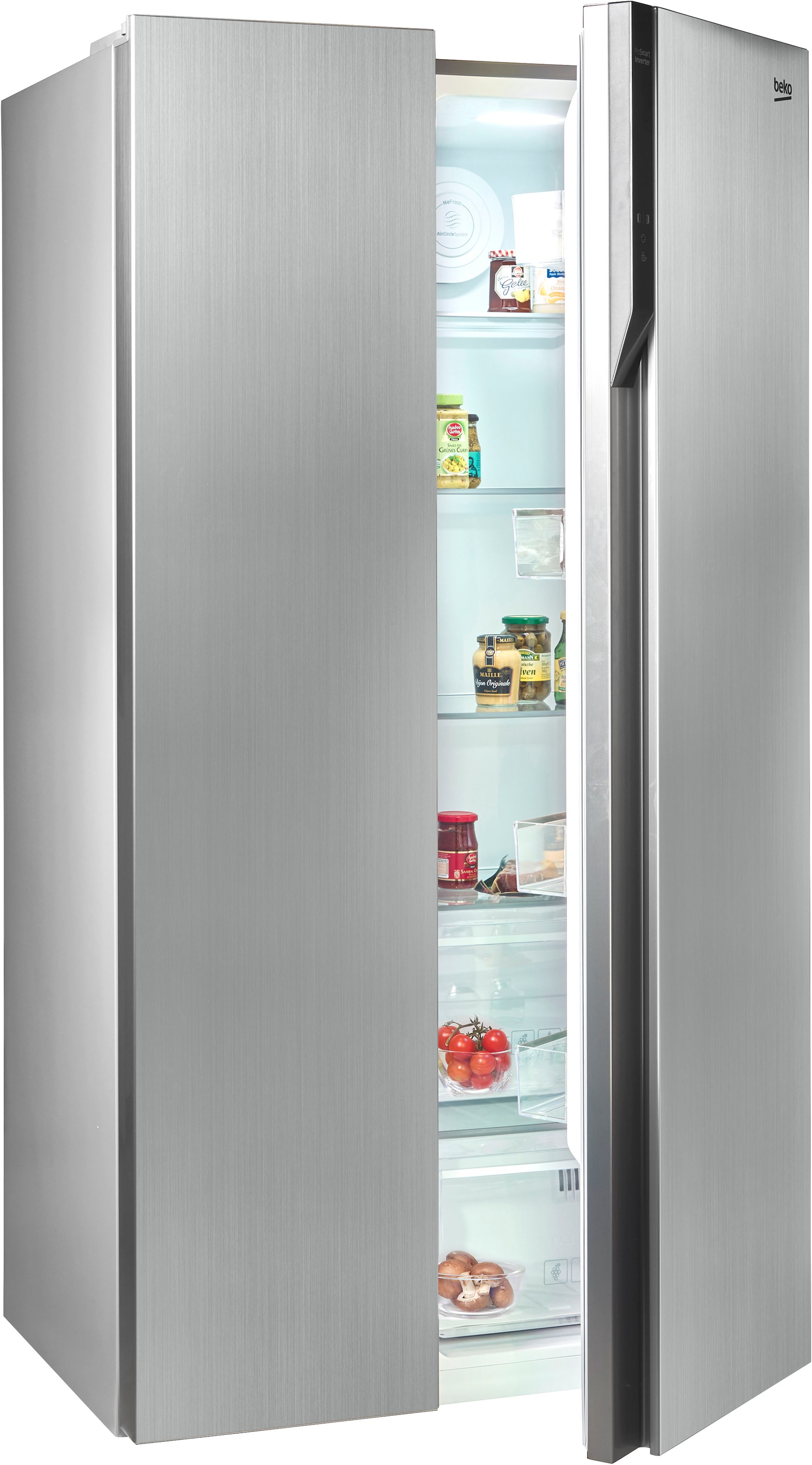 BEKO Side-by-Side »GNO5322XPN 8996313200«, GNO5322XPN 8996313200, 177 cm hoch, 90 cm breit