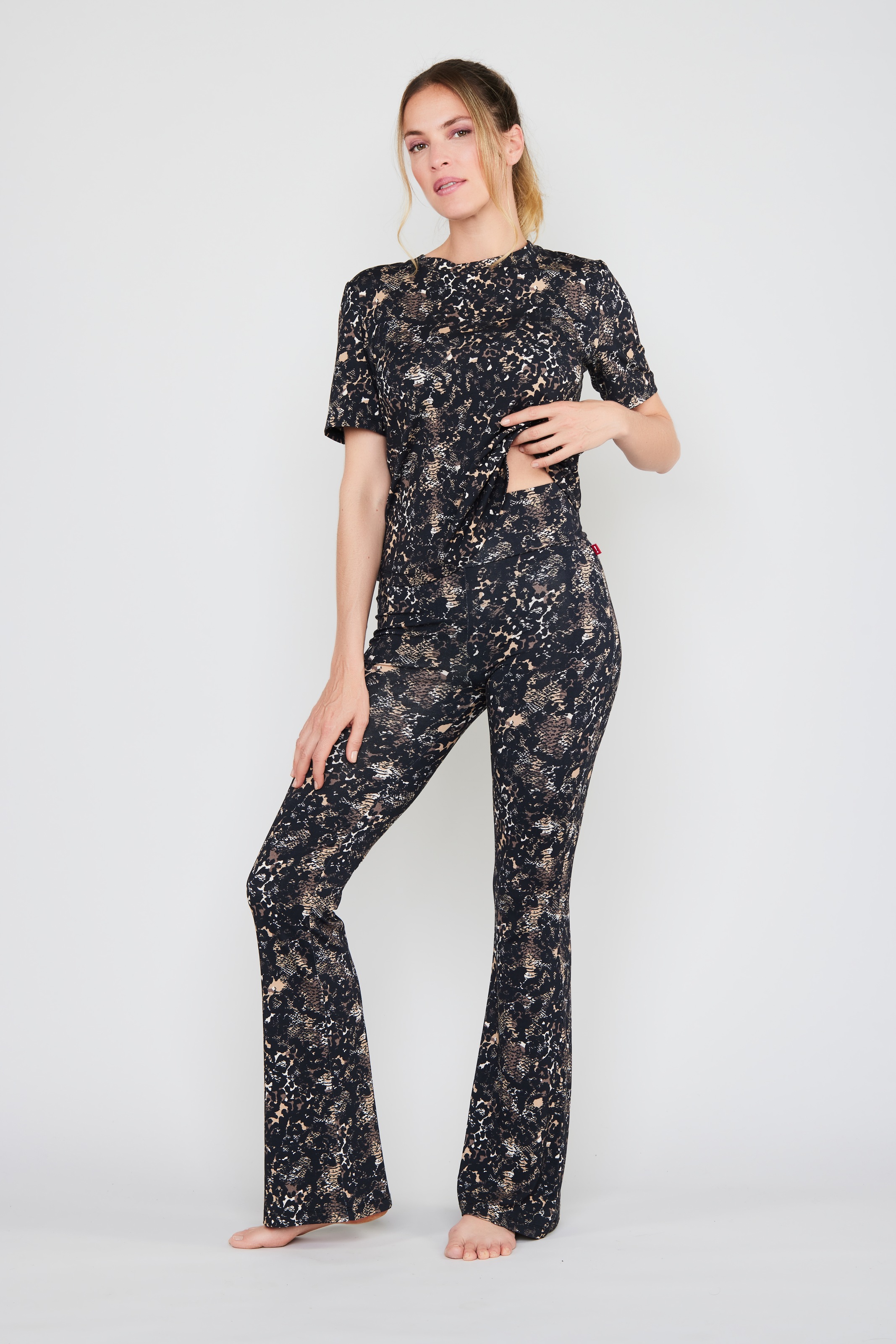 JOOP! Jeans Leggings »After Dark (JOOP! Jeans)«, Animal-Look, Flare Fit, elastischer Bund