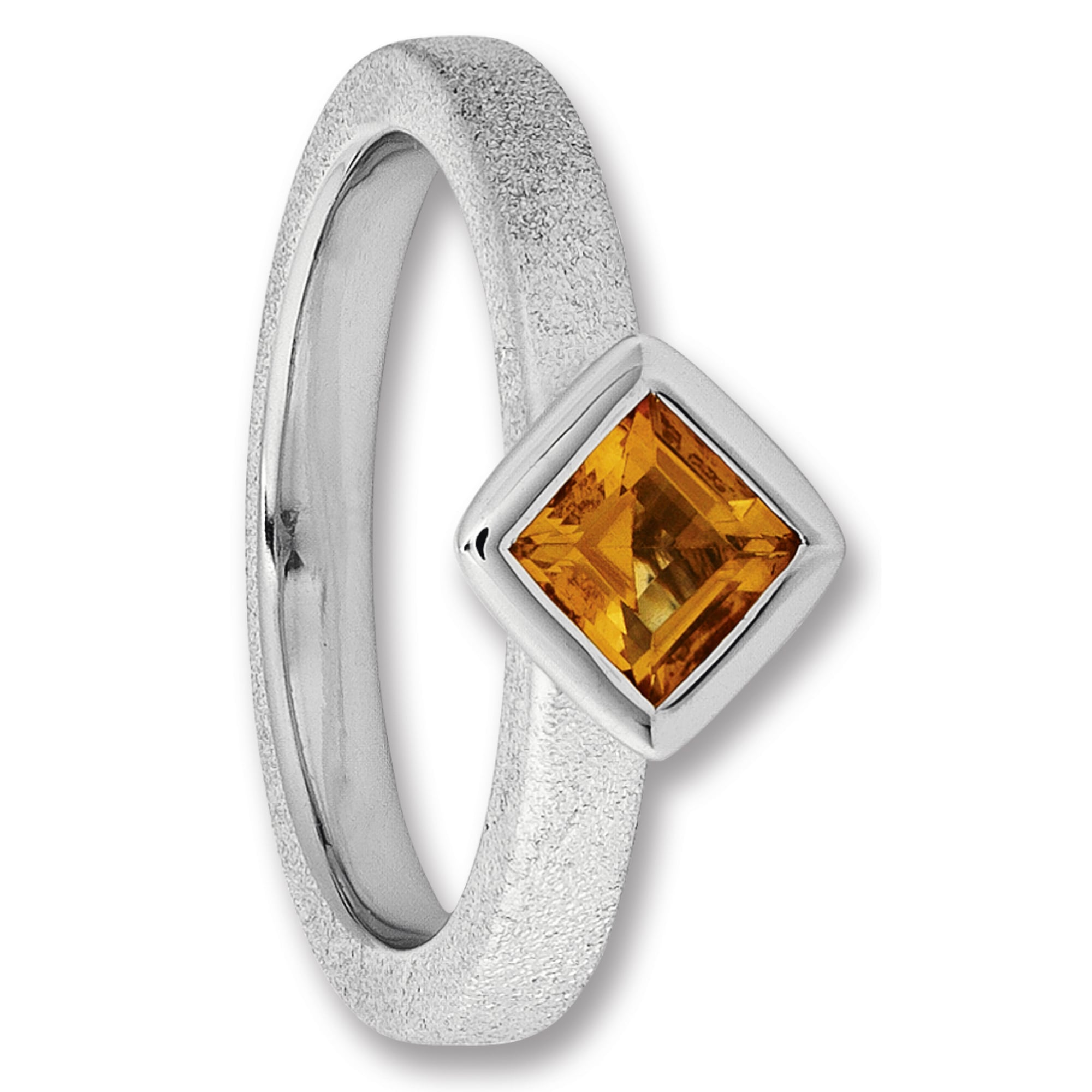 ONE ELEMENT Silberring Silver Citrine Size 52