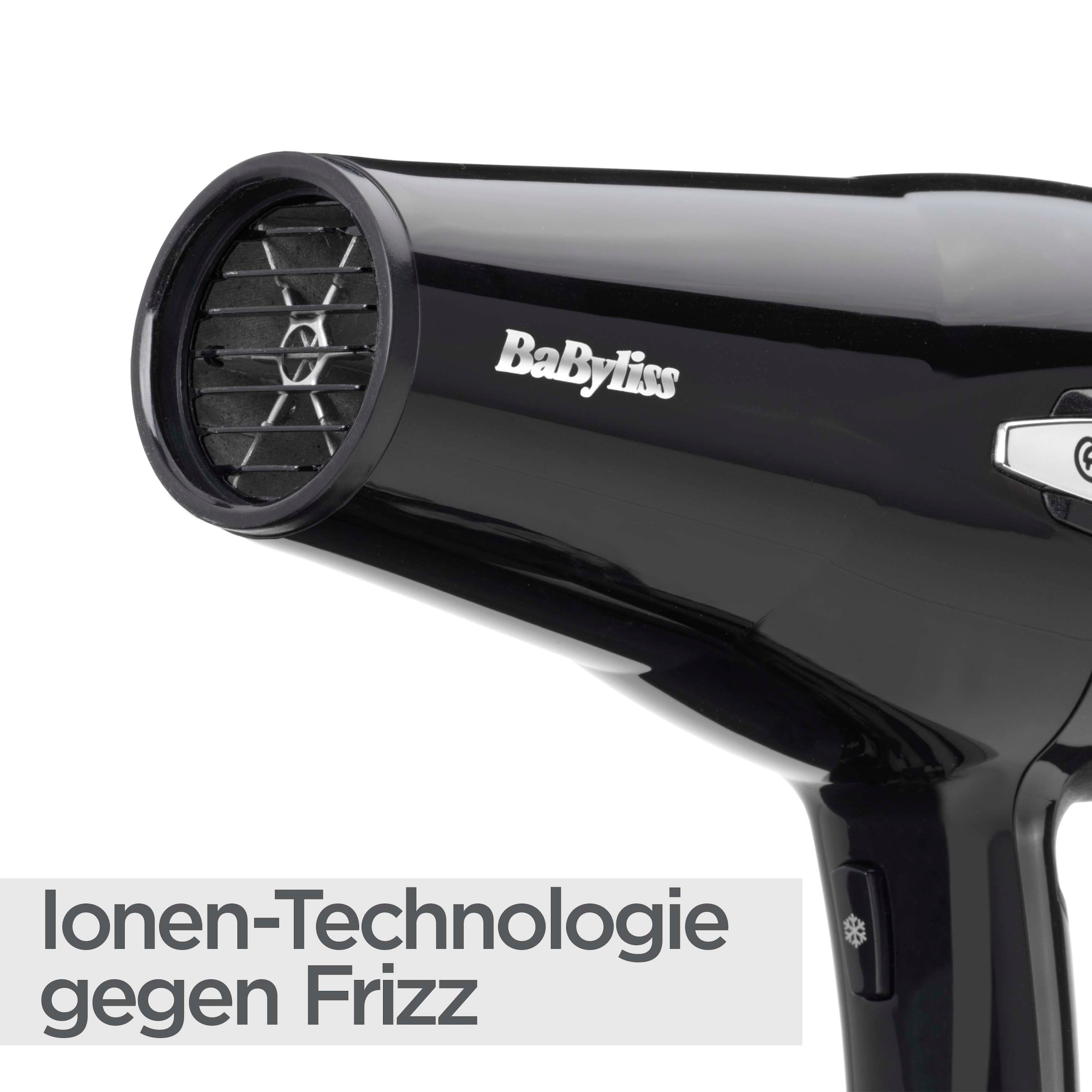 BaByliss Haartrockner »BaByliss CordKeeper 2000 Haartrockner mit Kabeleinzugsfunktion, D374DE« 2.000 W 2000 W Föhn mit Ionen-Technologie, Diffusor, Zentrierdüse & 3 Stufen
