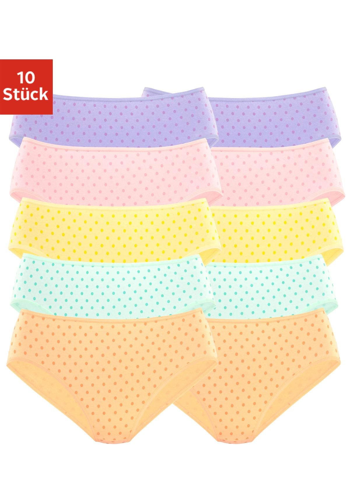 petite fleur by Lascana Jazz-Pants Slips 10er-Pack, aus elastischer Baumwolle