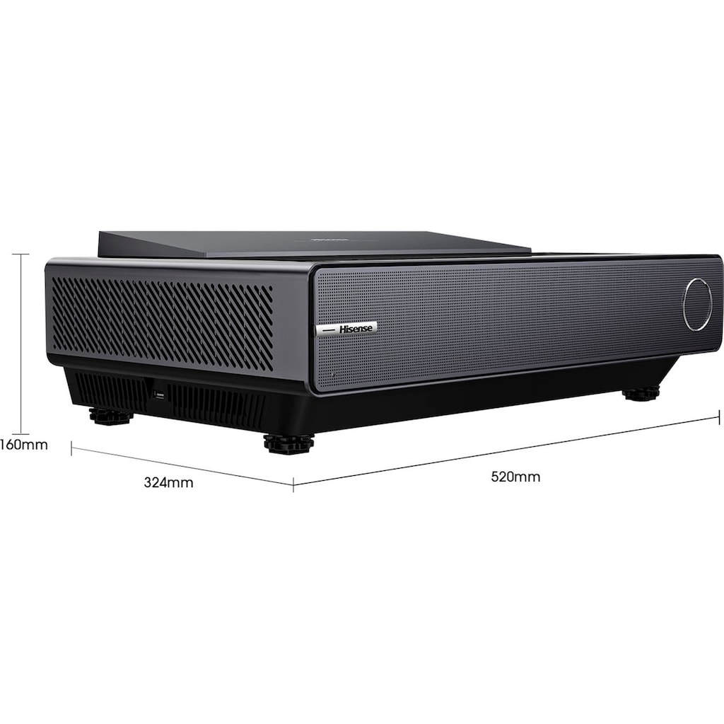 Hisense Beamer »PX1-Pro 90-130 Zoll Trichroma Laser Projektor«, 4K Laser Cinema, RGB Laser Technologie, Android Q - ohne Leinwand