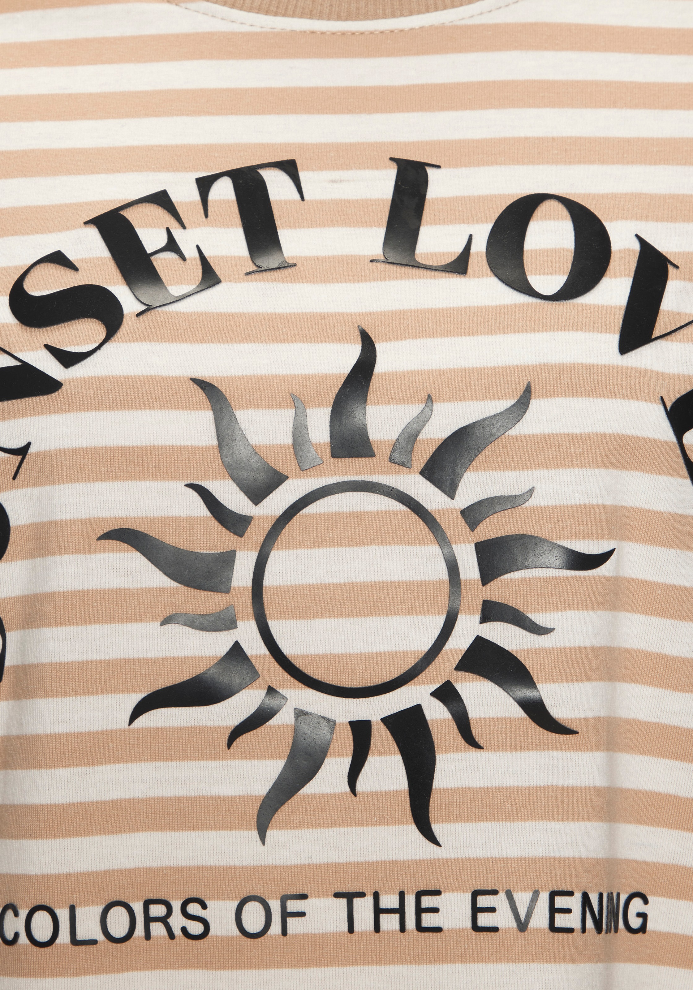 H.I.S T-Shirt, gestreift mit Print