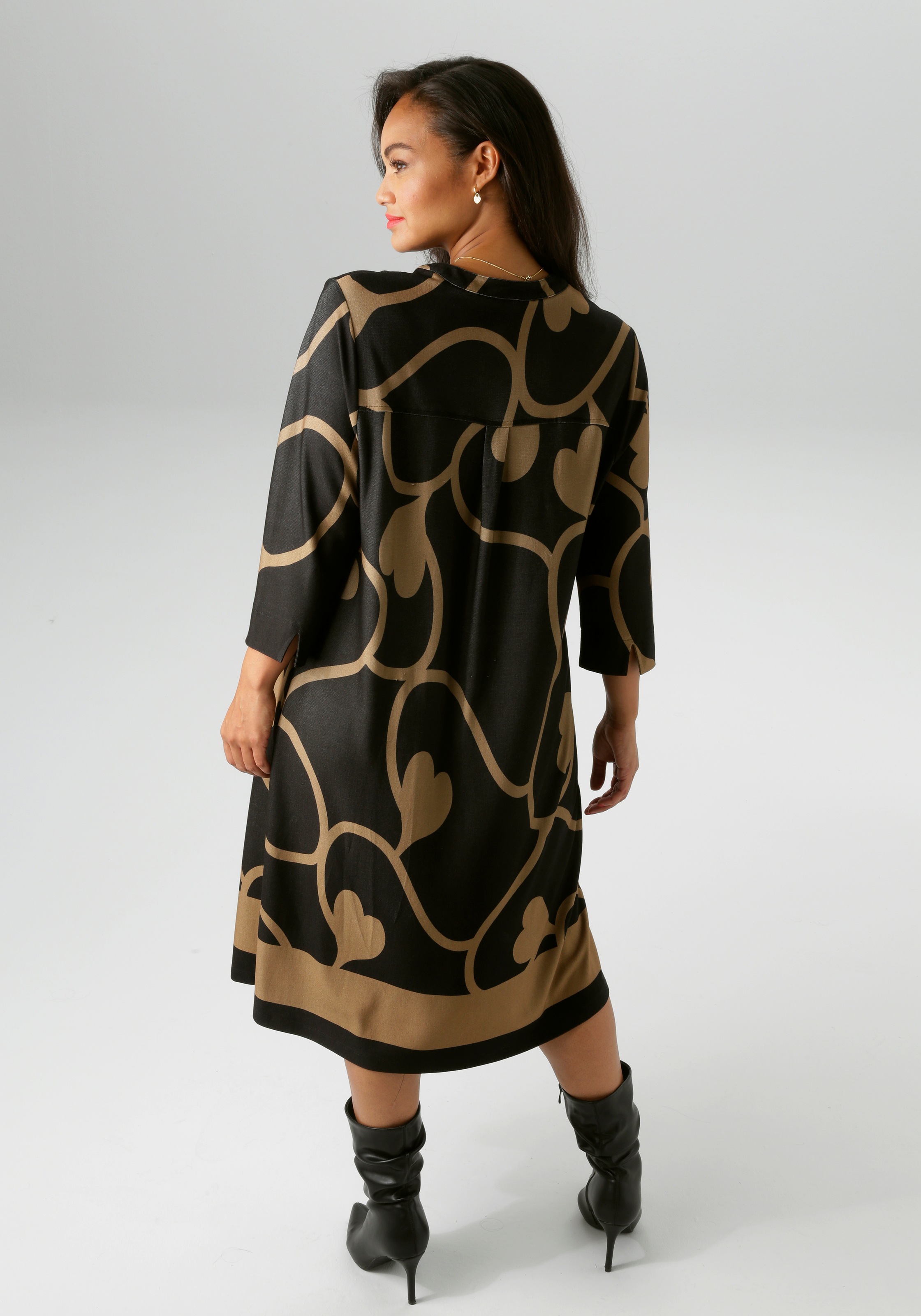 Aniston PLUS Jerseykleid, mit interessantem Allover-Print - NEUE KOLLEKTION günstig online kaufen