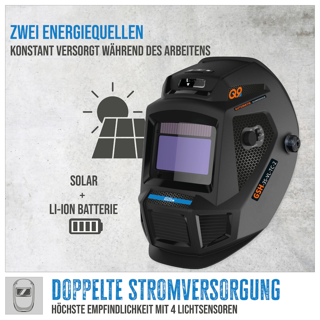 Güde Schweißhelm »»GSH-3S-VL-TC-2««, Automatik Schweißhelm