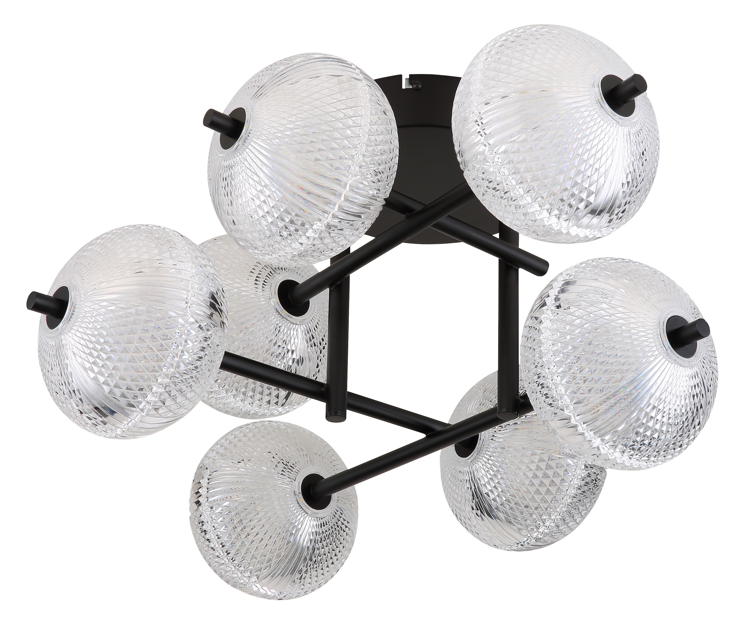 GLOBO LIGHTING LED Deckenleuchte »AIDA«, Leuchtmittel LED-Modul | LED fest integriert, Deckenlampe/schwarz/Farben fixierbar/CCT 3000/6500/4500K