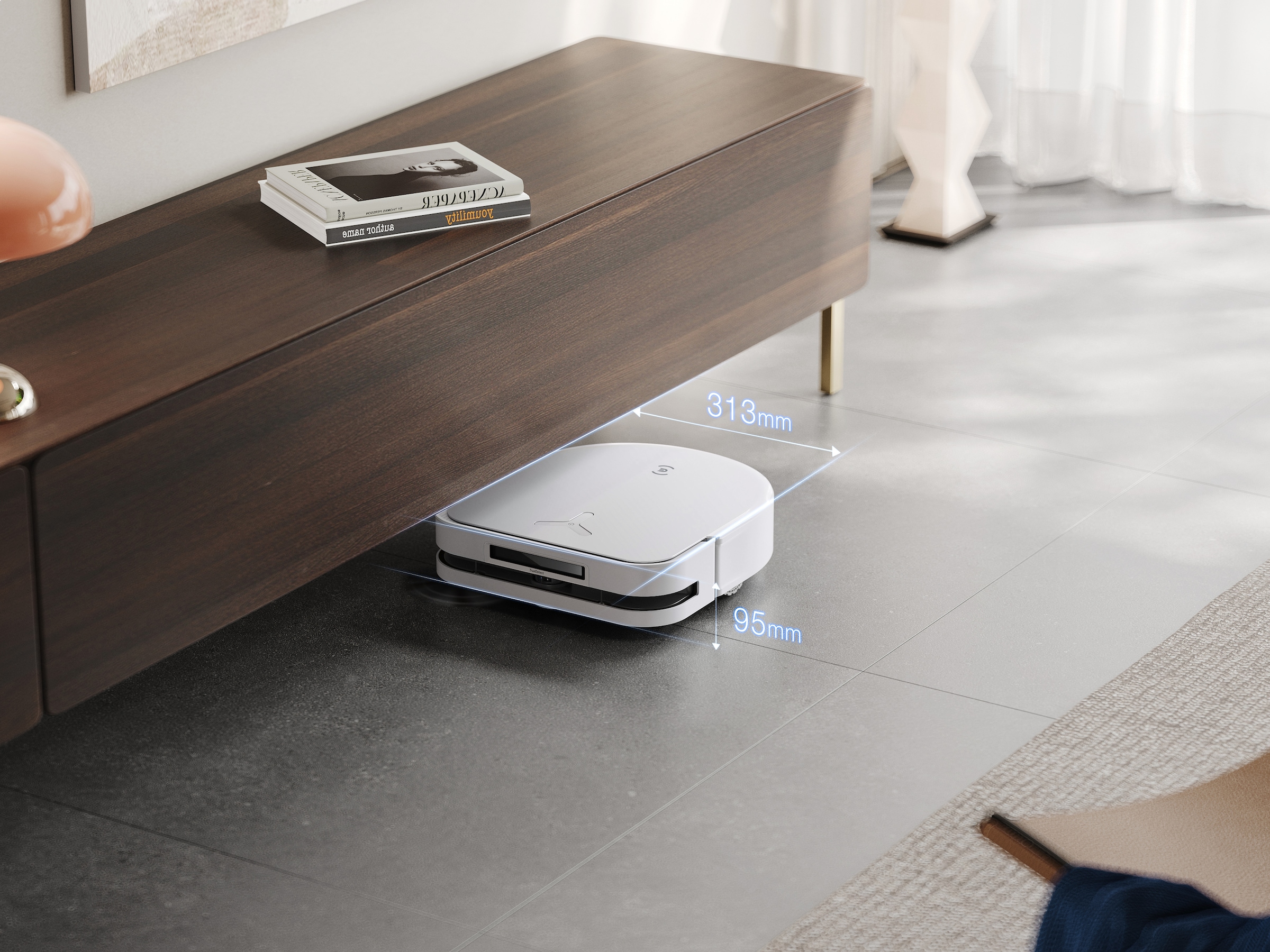 ECOVACS Nass-Trocken-Saugroboter »ECOVACS DEEBOT X5 OMNI«, 12.800PA, OMNI Station, 15mm Mopphebesystem, Adaptive Kantenreinigung