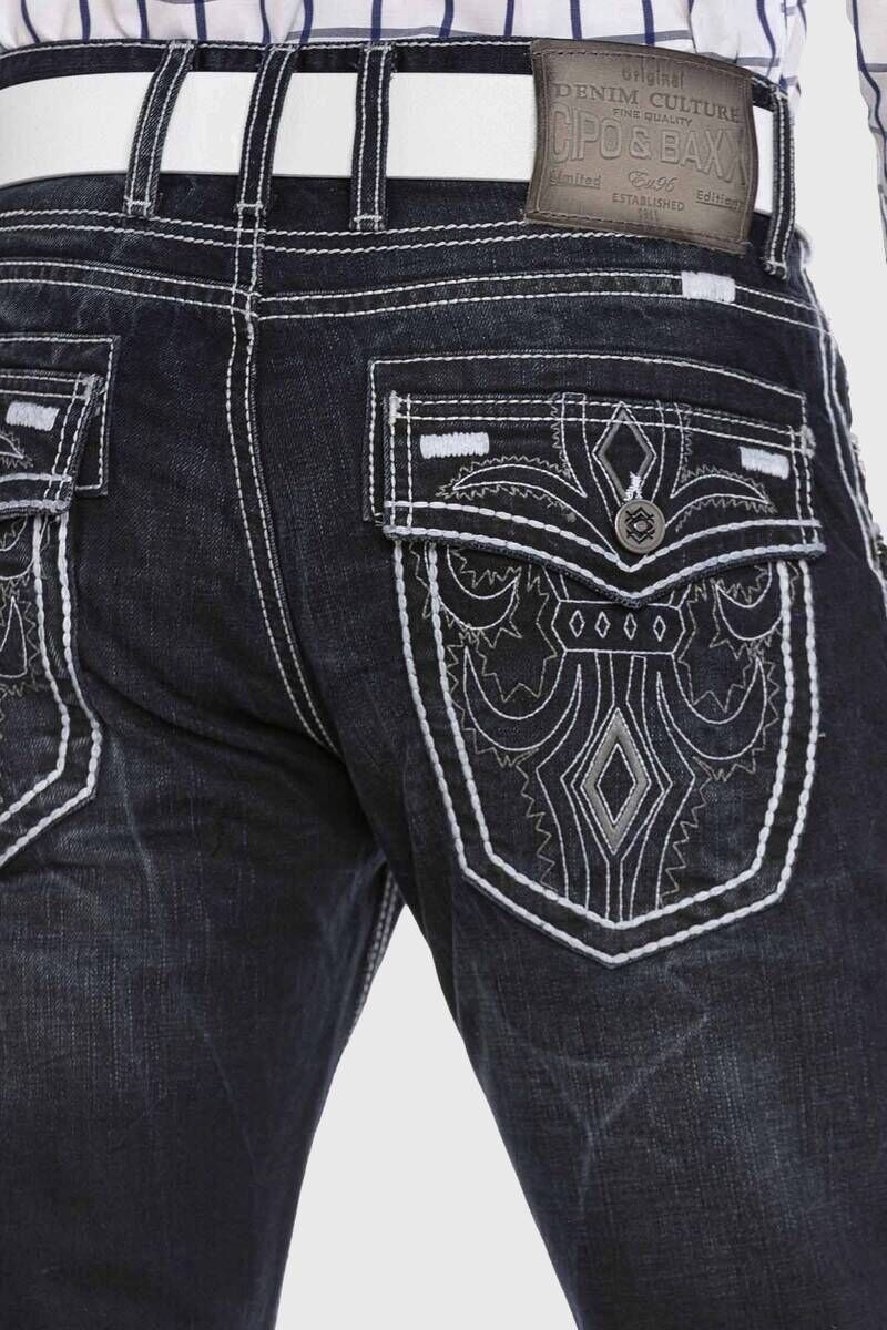 Cipo & Baxx Regular-fit-Jeans »Jeans«, mit Kontrastnähten