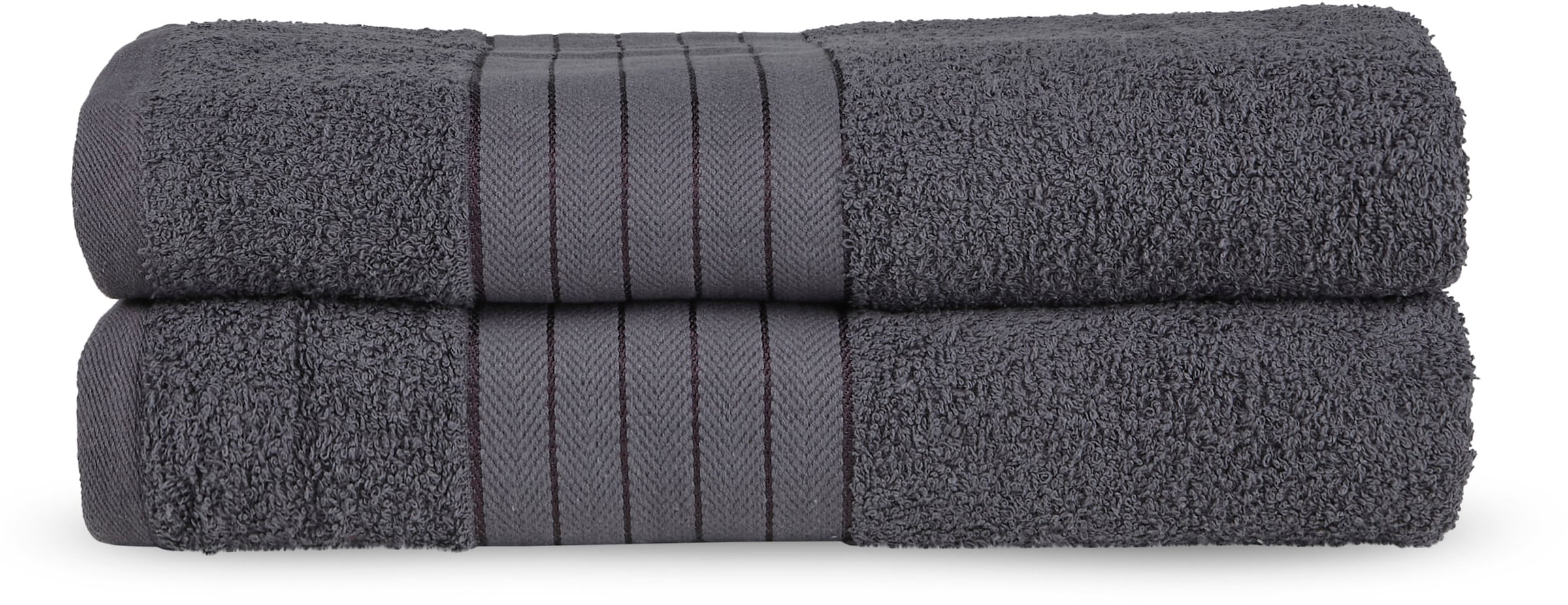 good morning Badetuch "Uni Towels", (2 St., 2er Set Badetücher 70 x 140 cm), Baumwolle, Walkfrottee, Bordüre, 500 GSM, W