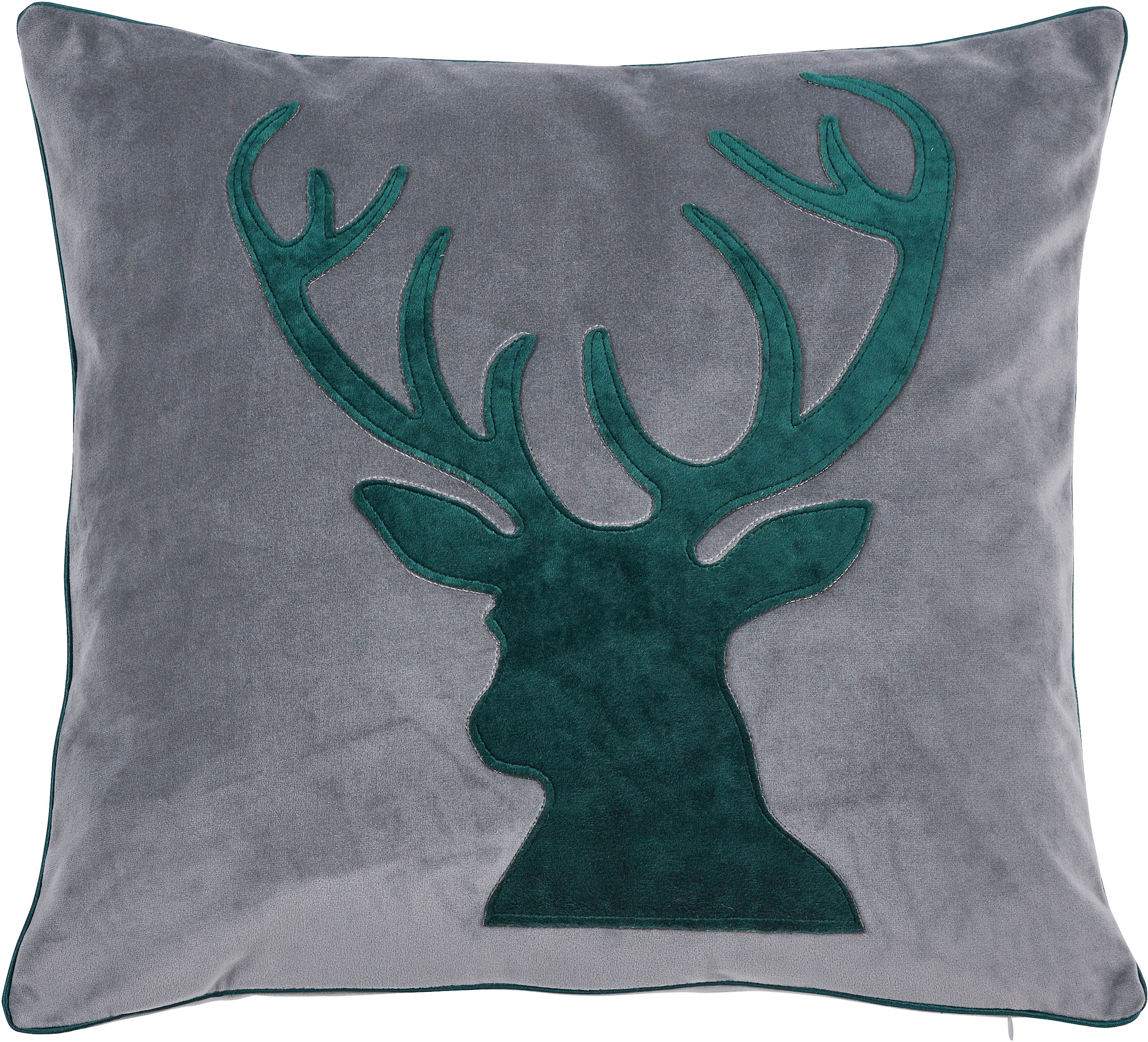 done. Dekokissen "Oh Deer" Velourstoff Anthracite günstig online kaufen