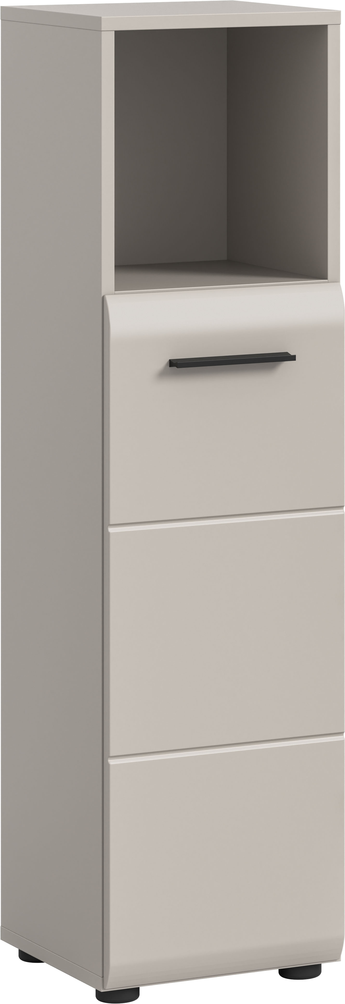 welltime Midischrank "FLORENZ, Höhe 110 cm, 1 Tür, 2 Fachböden, 1 offenes Fach" TOPSELLER, 1 Stk. tlg. Türanschlag wechselbar, hochwertige MDF Front, Badschrank, Bad