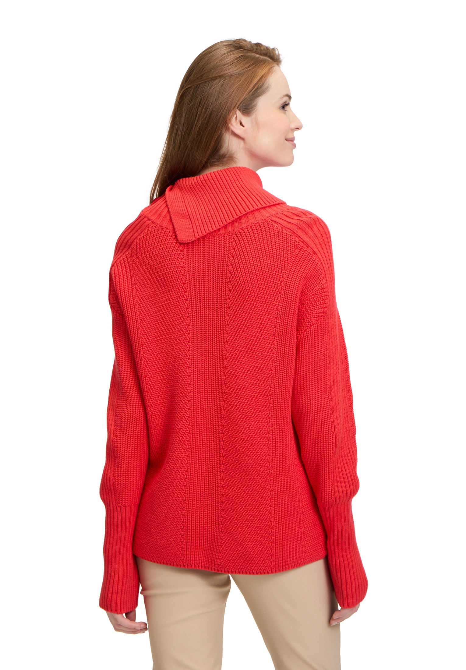 Betty Barclay Strickpullover »Betty Barclay Grobstrick-Pullover mit hohem Kragen«, (1 tlg.), Kragen