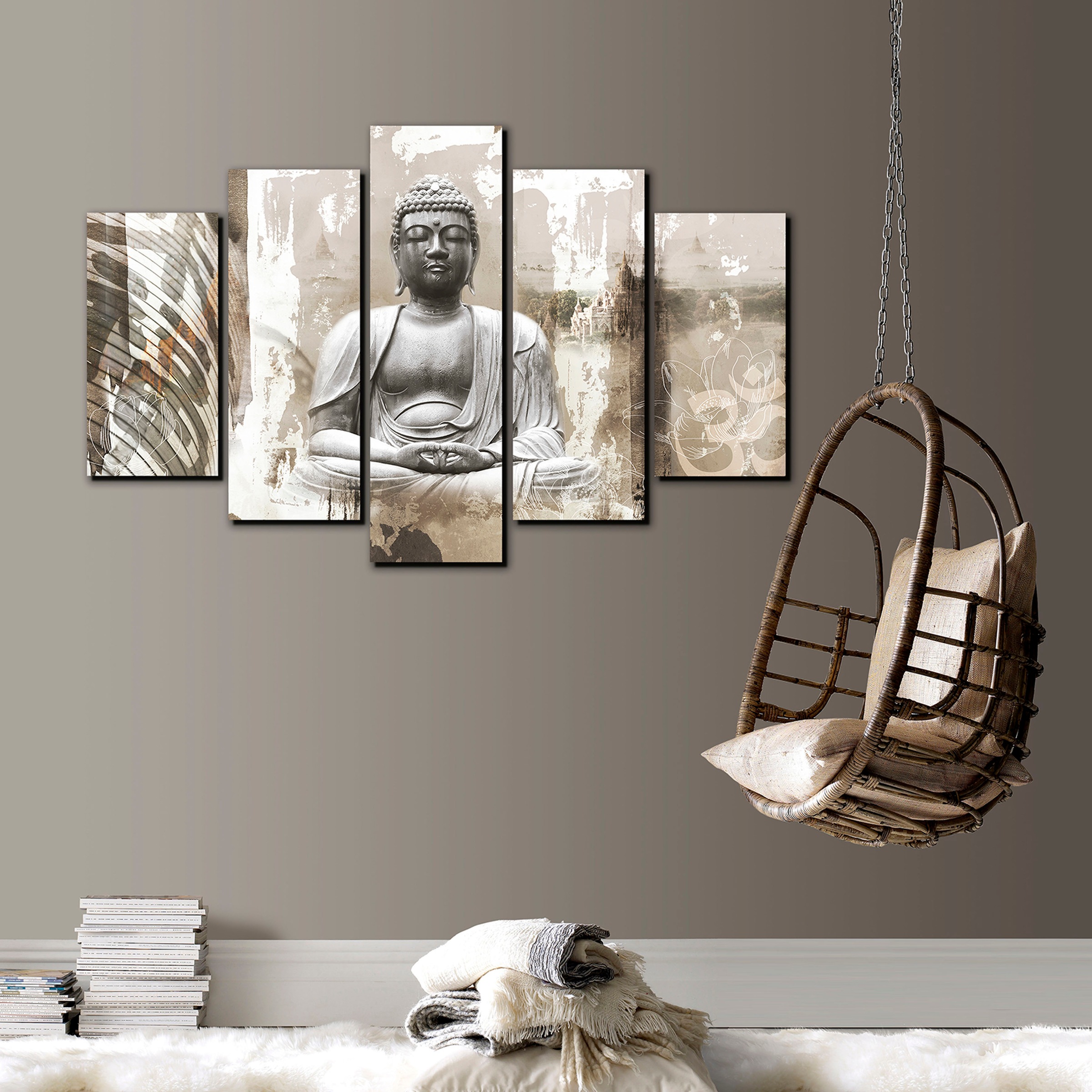 Art for the home Leinwandbild »Buddha«, Buddha, (Set, 5 St.)