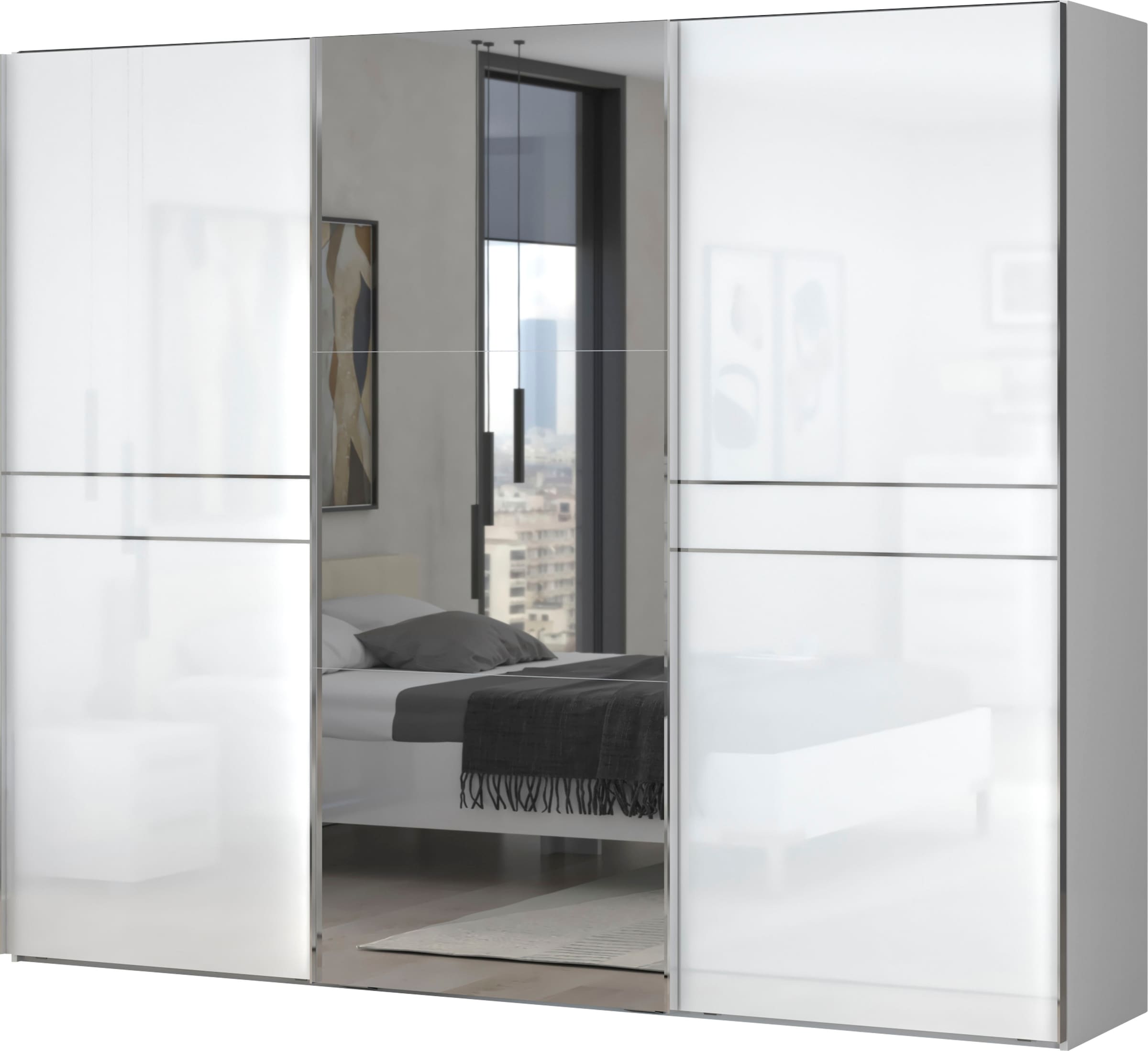 Places of Style Schwebetürenschrank "Piano, mit Einlegeböden und Kleidersta günstig online kaufen