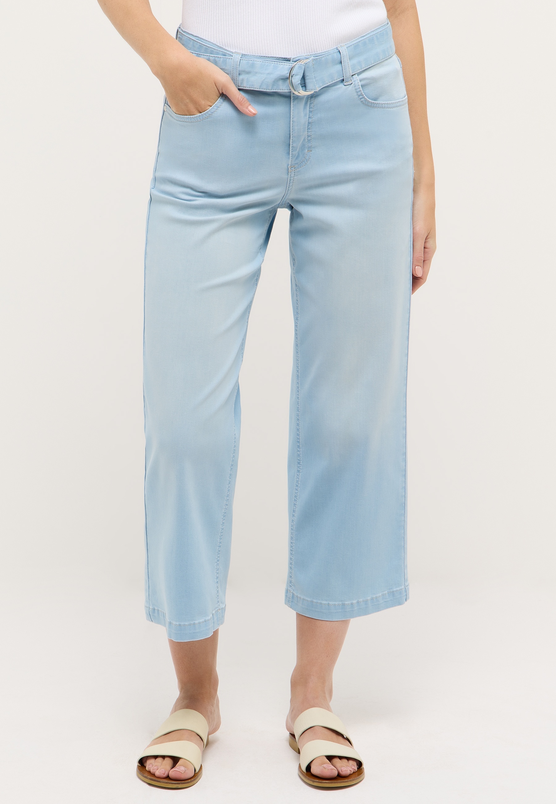 ANGELS 7/8-Jeans "Linn City" Culotte im Relaxed Fit, mit Gürtel günstig online kaufen