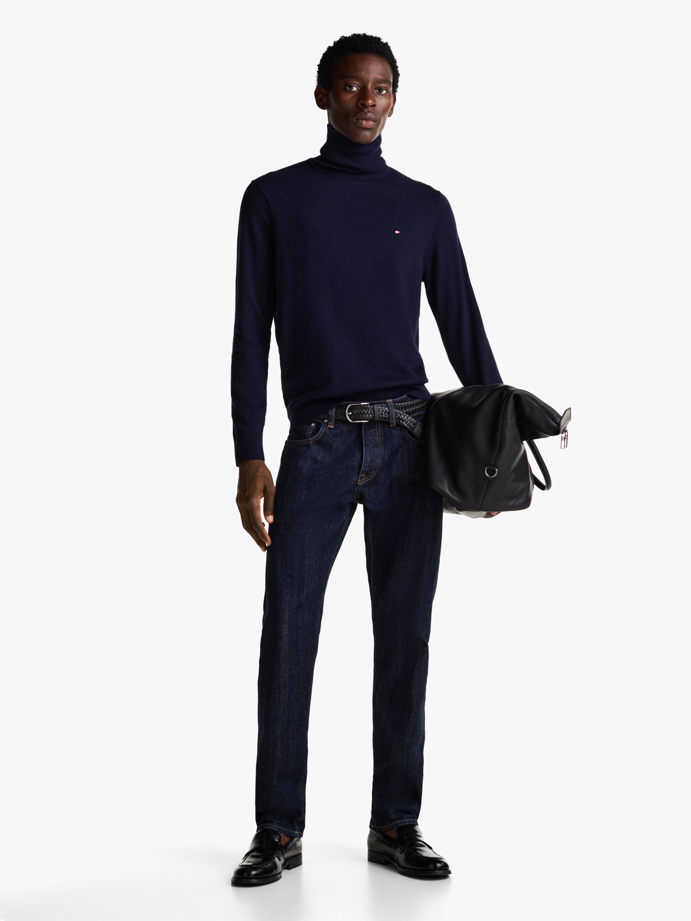 Tommy Hilfiger Rollkragenpullover »PIMA ORG CTN CASHMERE ROLL NECK«
