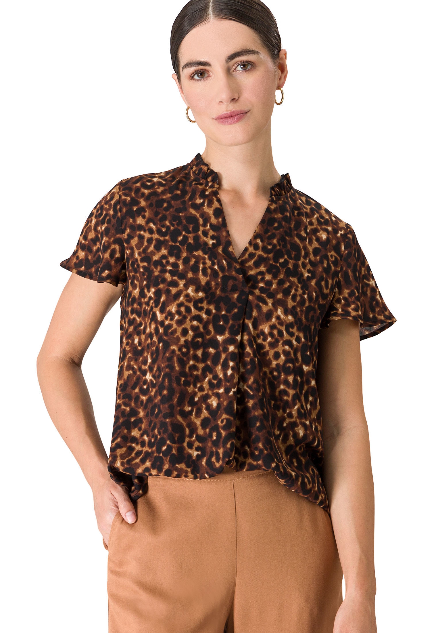 Klassische Bluse »zero Bluse mit Leoprint«