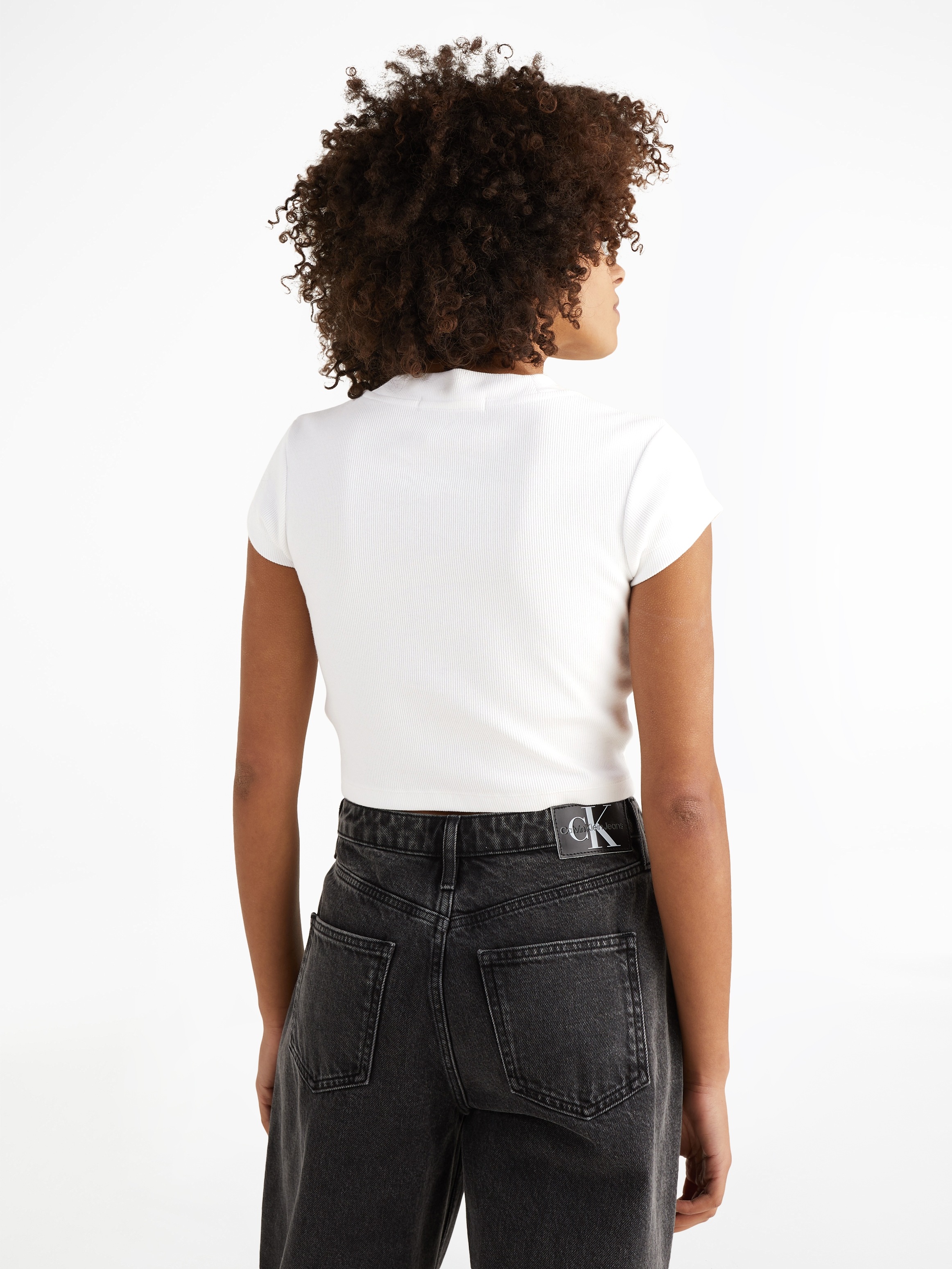 Calvin Klein Jeans T-Shirt "CK RIB BABY TEE", in kurzer Form günstig online kaufen