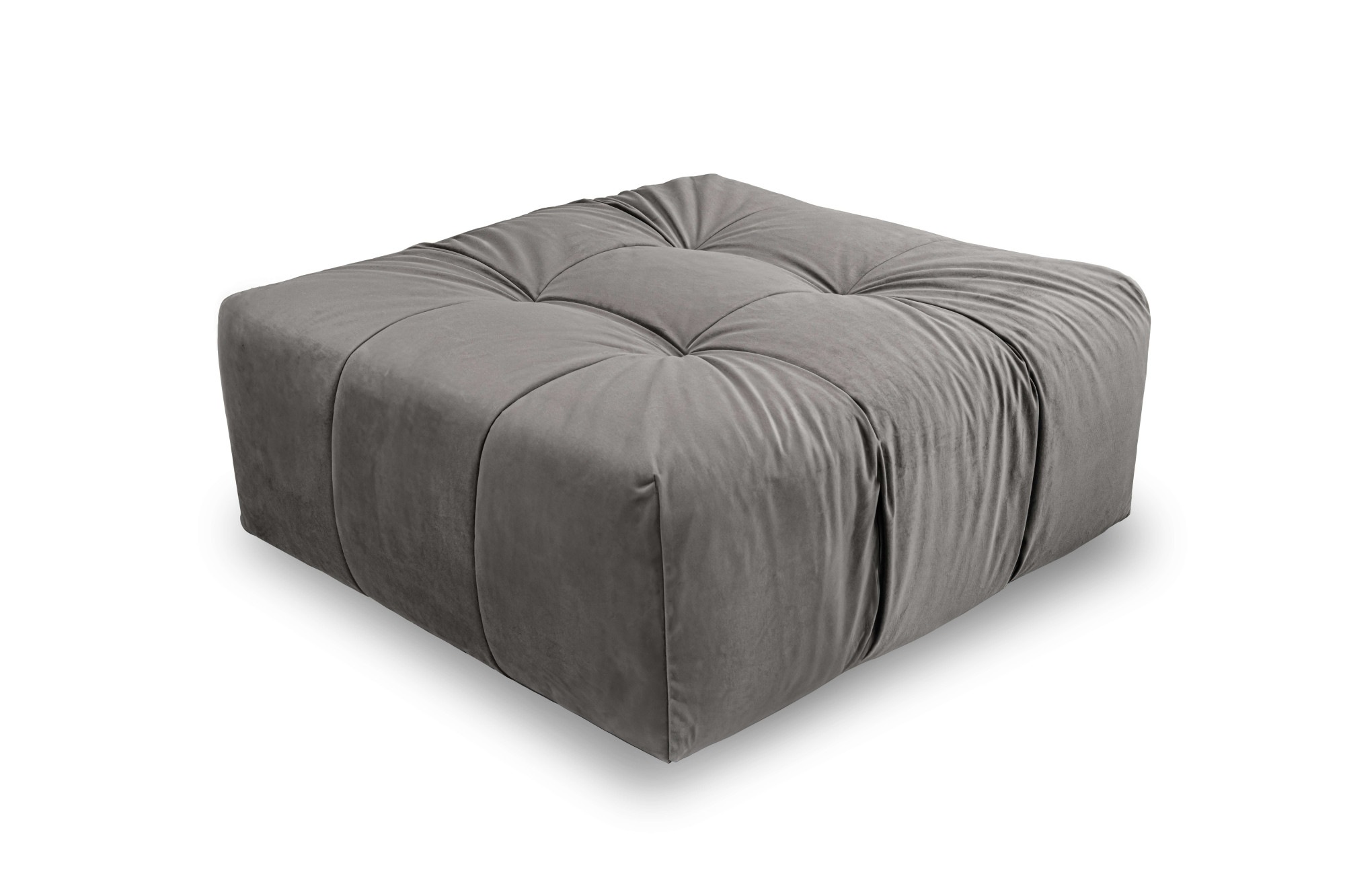 INOSIGN Polsterhocker »Calmara, weicher Lounge-Sitzkomfort«, bodentief, Samt oder Chenille, mit Knopfsteppung