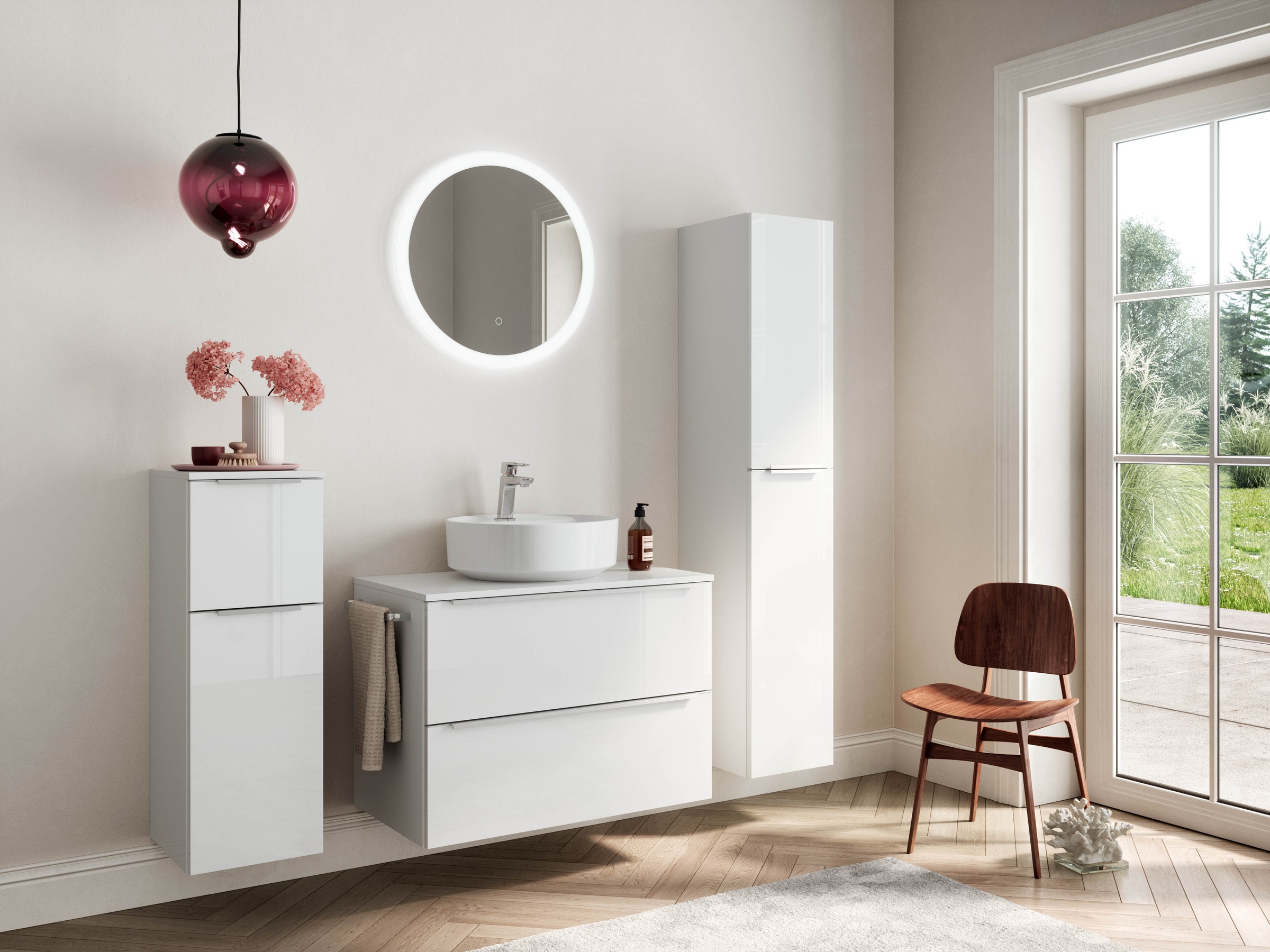 nobilia Badmöbel-Set "Alvene", (2 St., vormontiert, mit Soft-Close), Hochgl günstig online kaufen