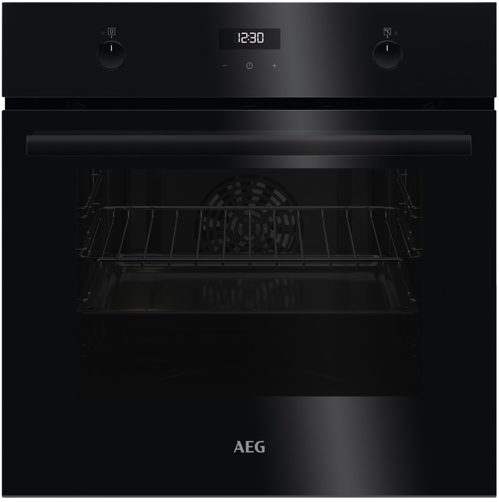 AEG Einbaubackofen Serie 6000 "BEE43511AB", Aqua-Reinigungsfunktion, 60 cm, 65 l, Heißluftsystem, Grillfunktion