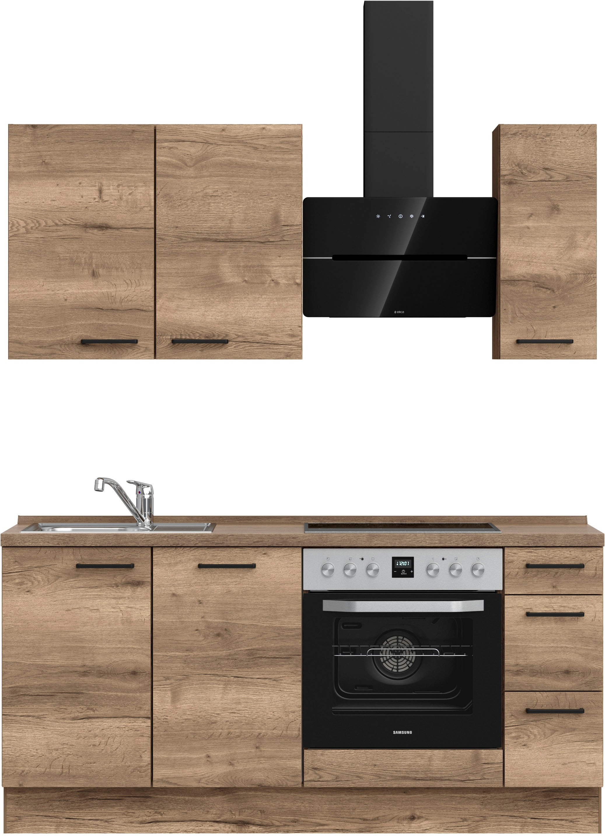 nobilia ""Structura II", NEU: individuell anpassbar mit gratis Profi-Beratung" vormontiert, Breite 180 cm, Ausrichtung wählbar, wahlw. mit E-Geräten