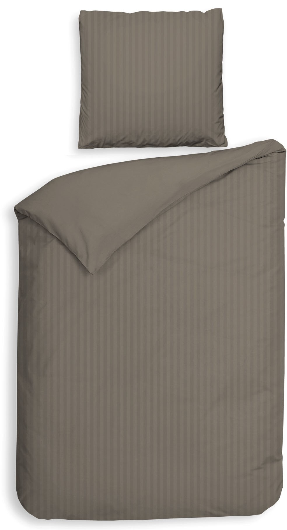 Heckett & Lane Bettwäsche "Banda" 2 tlg. hochwertiges Mako-Satin, Streifen günstig online kaufen