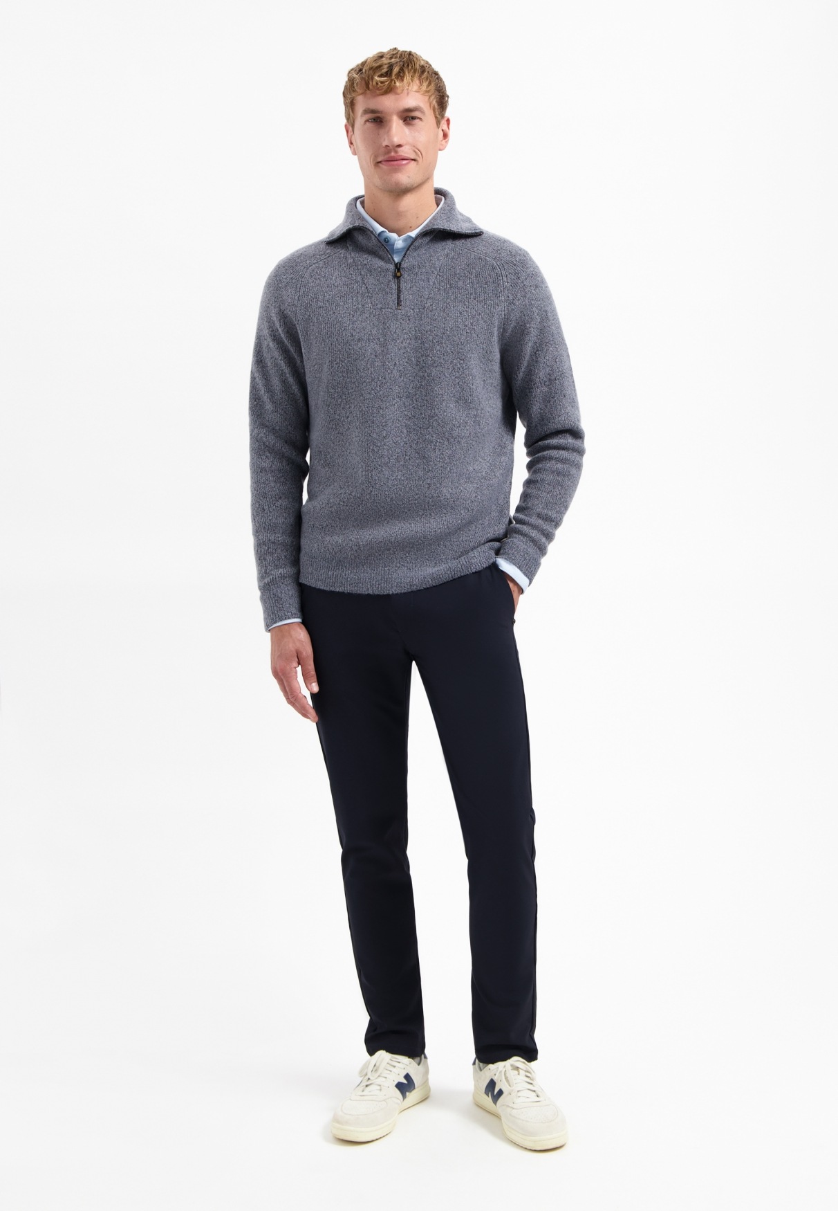 Thumbnail - NO EXCESS Stehkragenpullover "No Excess Wollpullover mit hohem Reißverschluss"