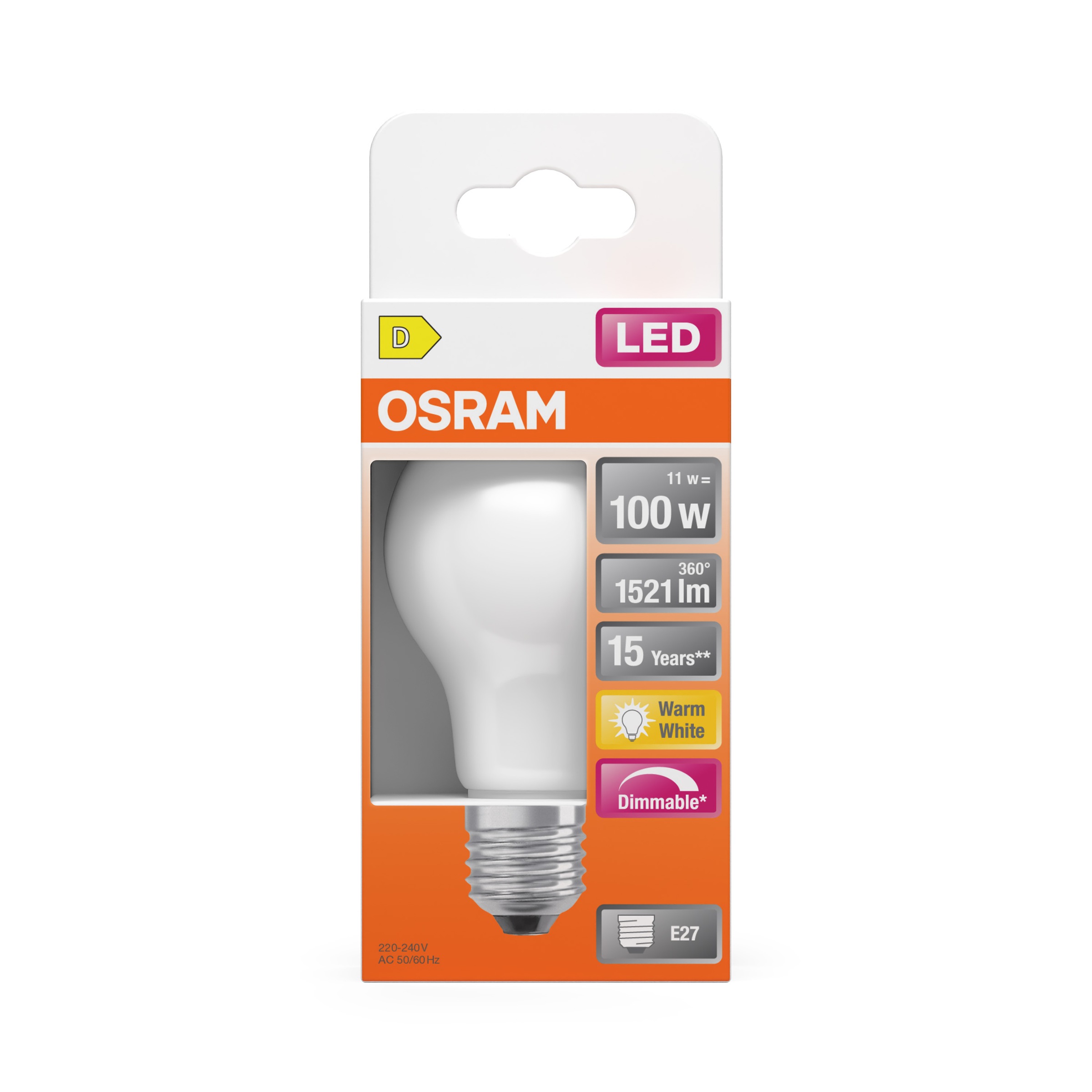 Osram LED-Leuchtmittel »LED-Lampe Classic« E27 1 Stk. Warmweiß