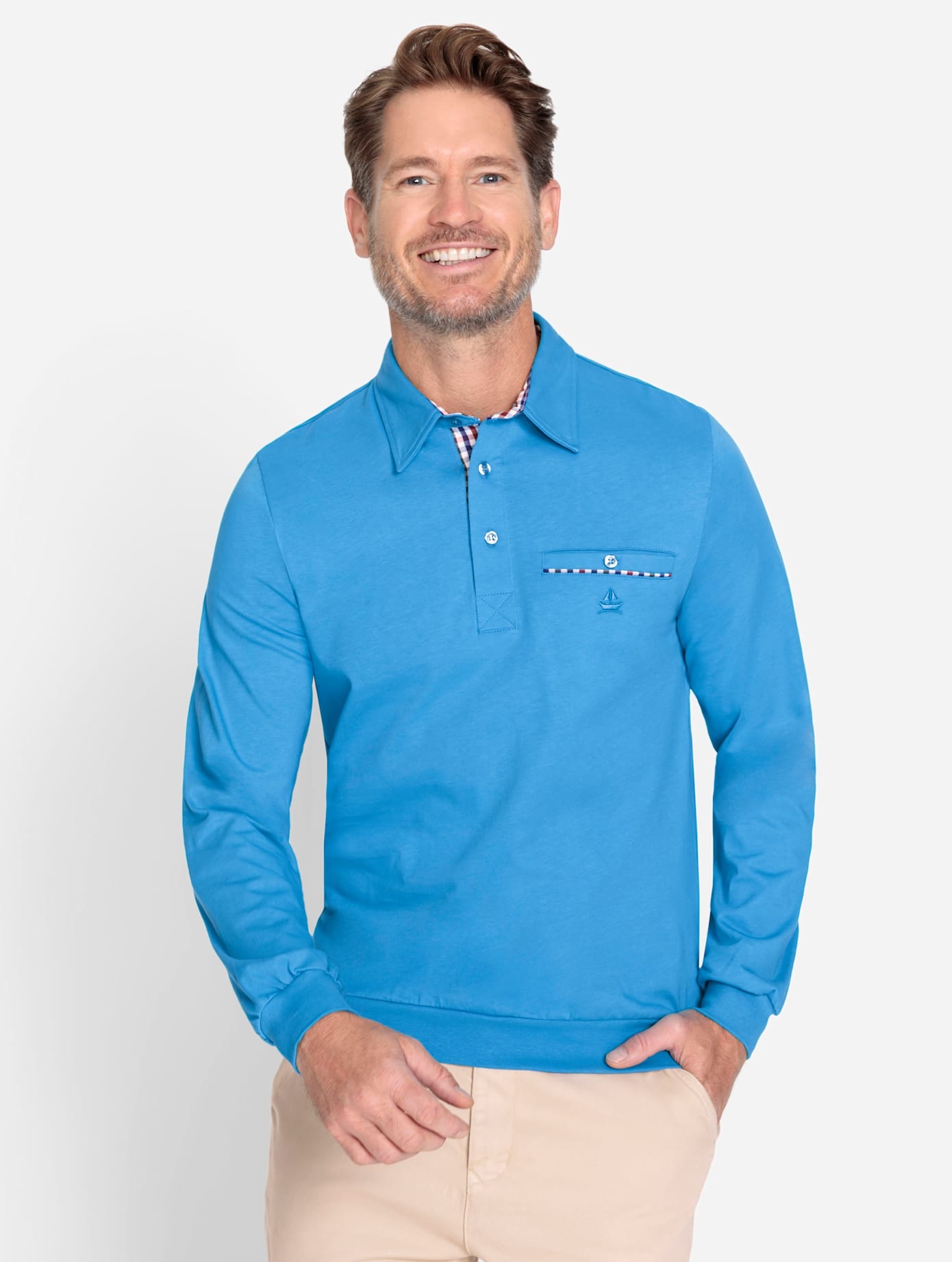 Marco Donati Poloshirt "Langarm-Shirt" 1 Stk. günstig online kaufen