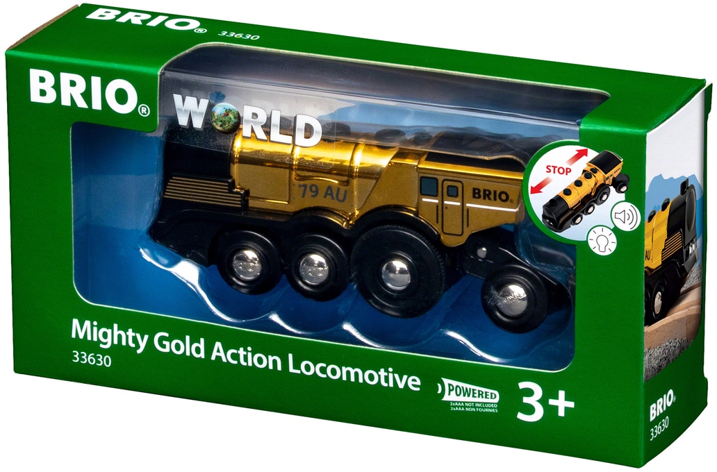 BRIO® Spielzeug-Zug »Goldene Batterielok«, m. Licht und Sound