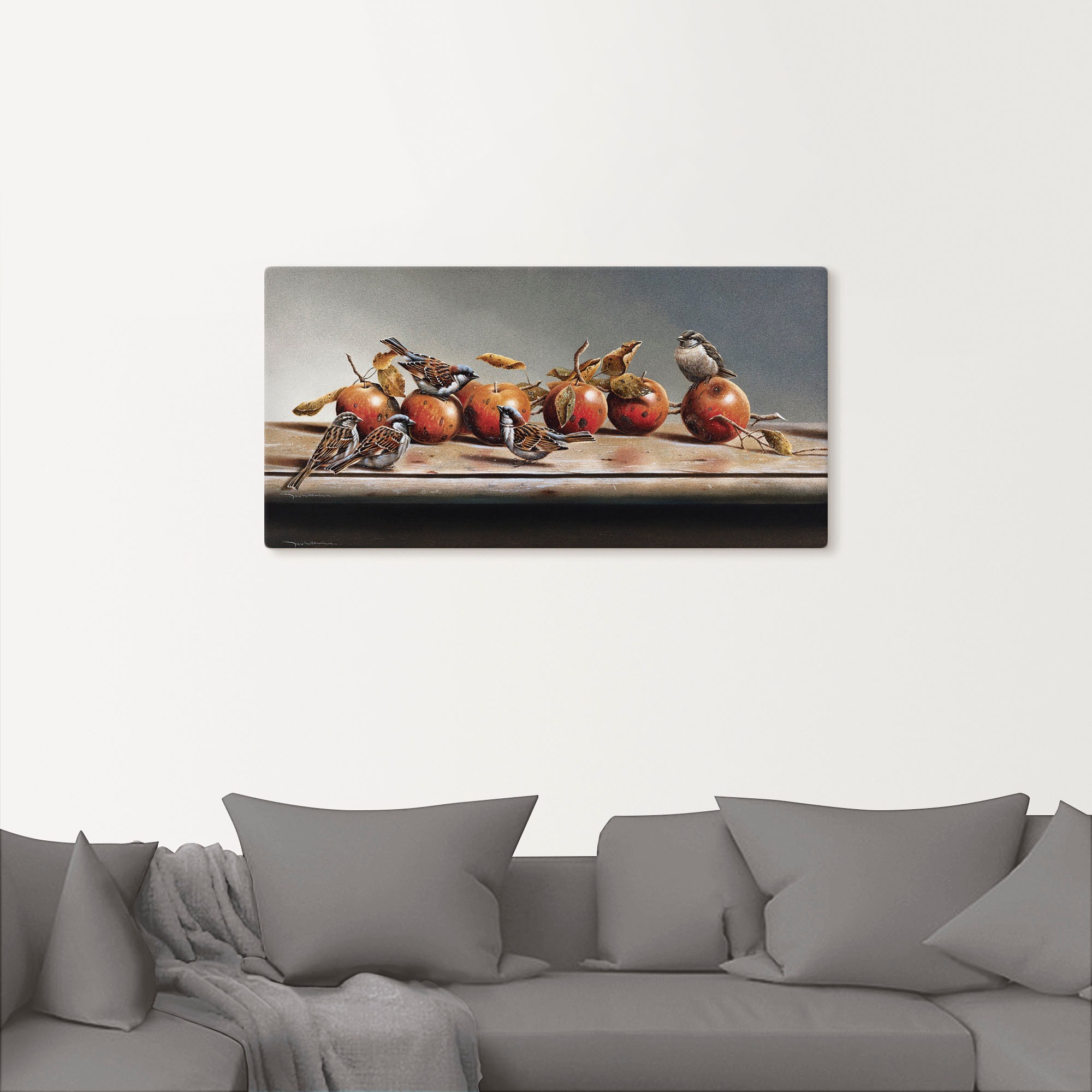 Artland Leinwandbild "Haus Spatzen II" Arrangements 1 Stk. tlg. auf Holzrah günstig online kaufen