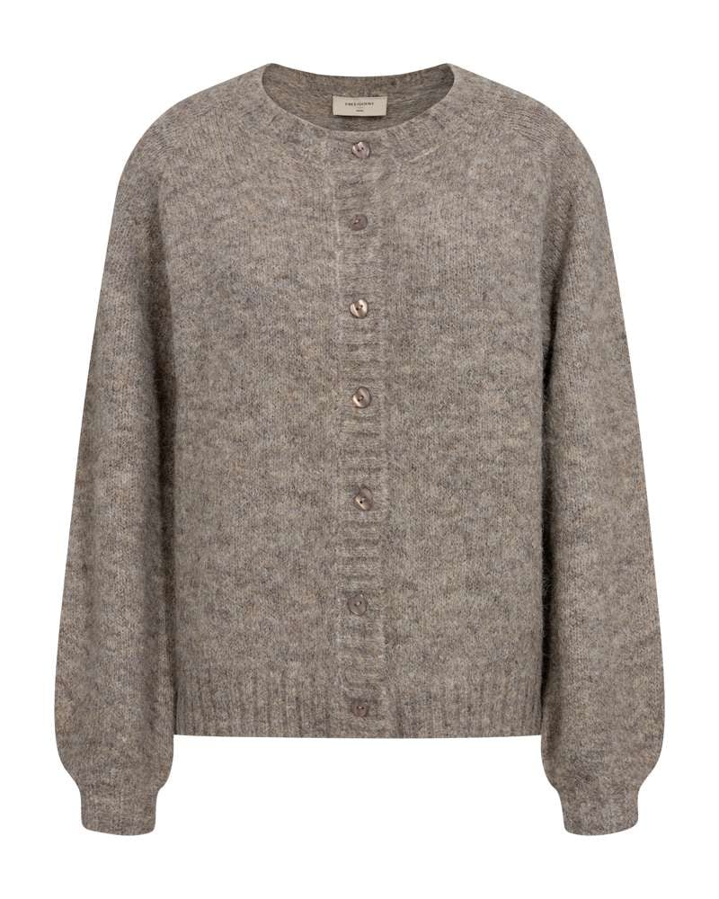 FREEQUENT Cardigan "Style Lulu" Strickjacke mit Rundhals und Knopfleiste / Stretch