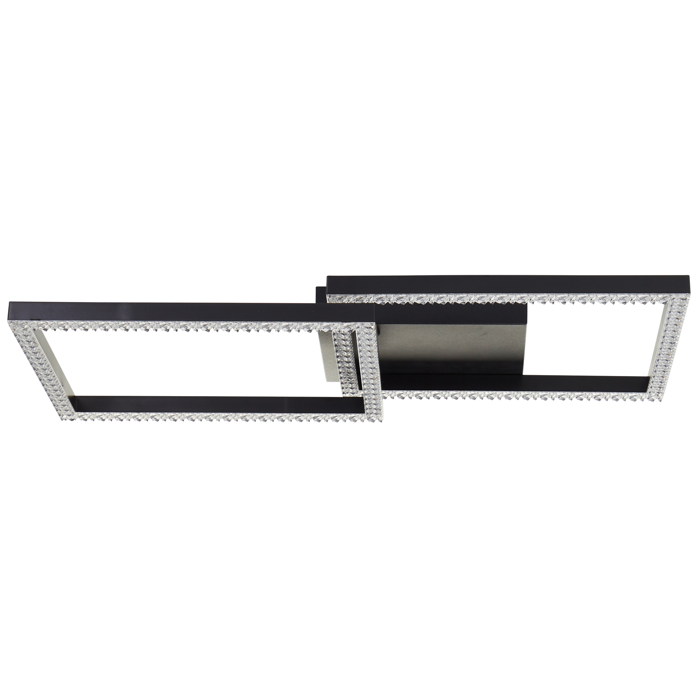 Brilliant LED Deckenleuchte »Ranni«, 41 x 41, 2700 lm, 4000 K, Kristalloptik, schwenkbar, schwarz