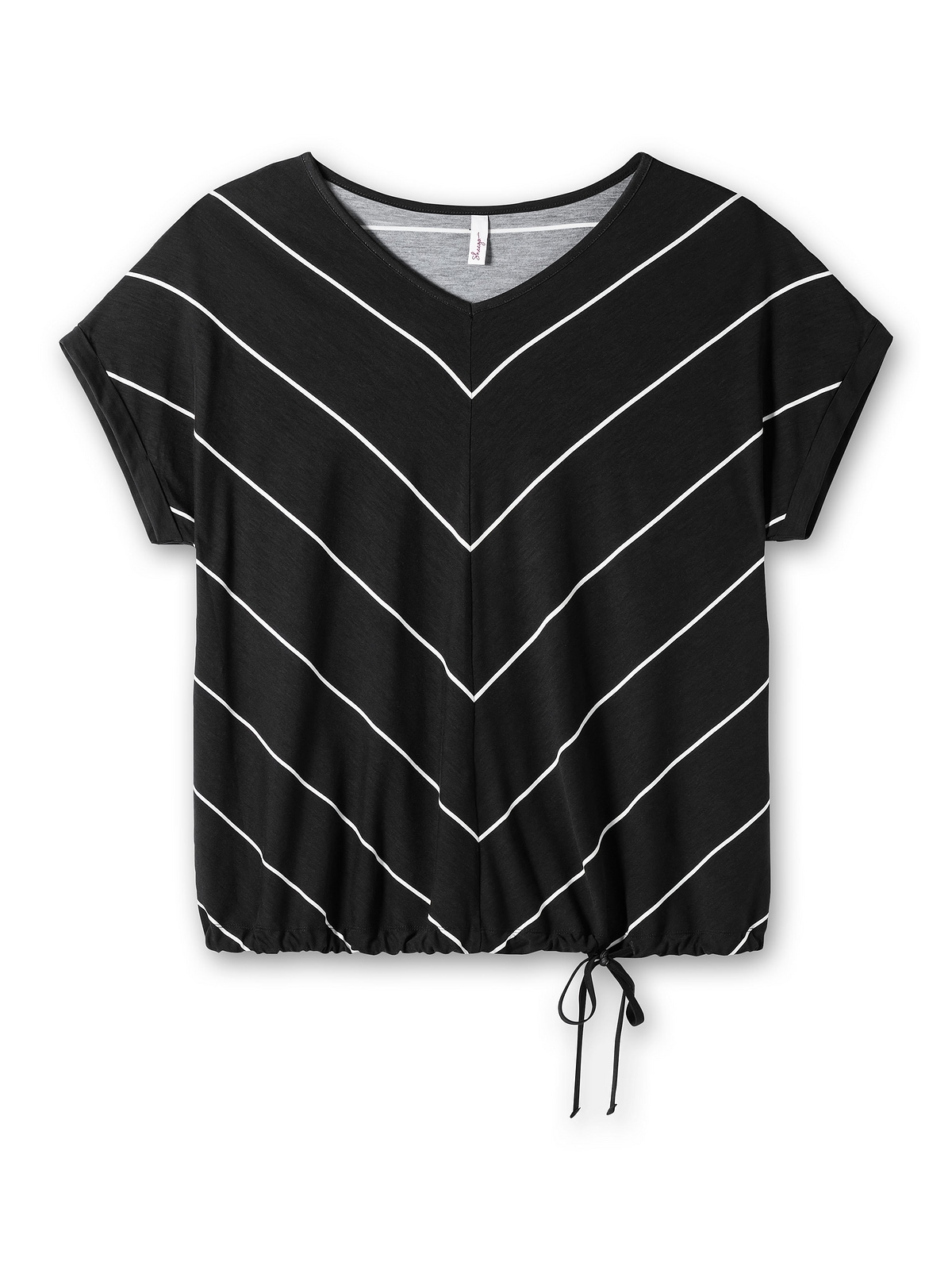 Sheego T-Shirt »Große Größen«, mit Tunnelzug am Saum