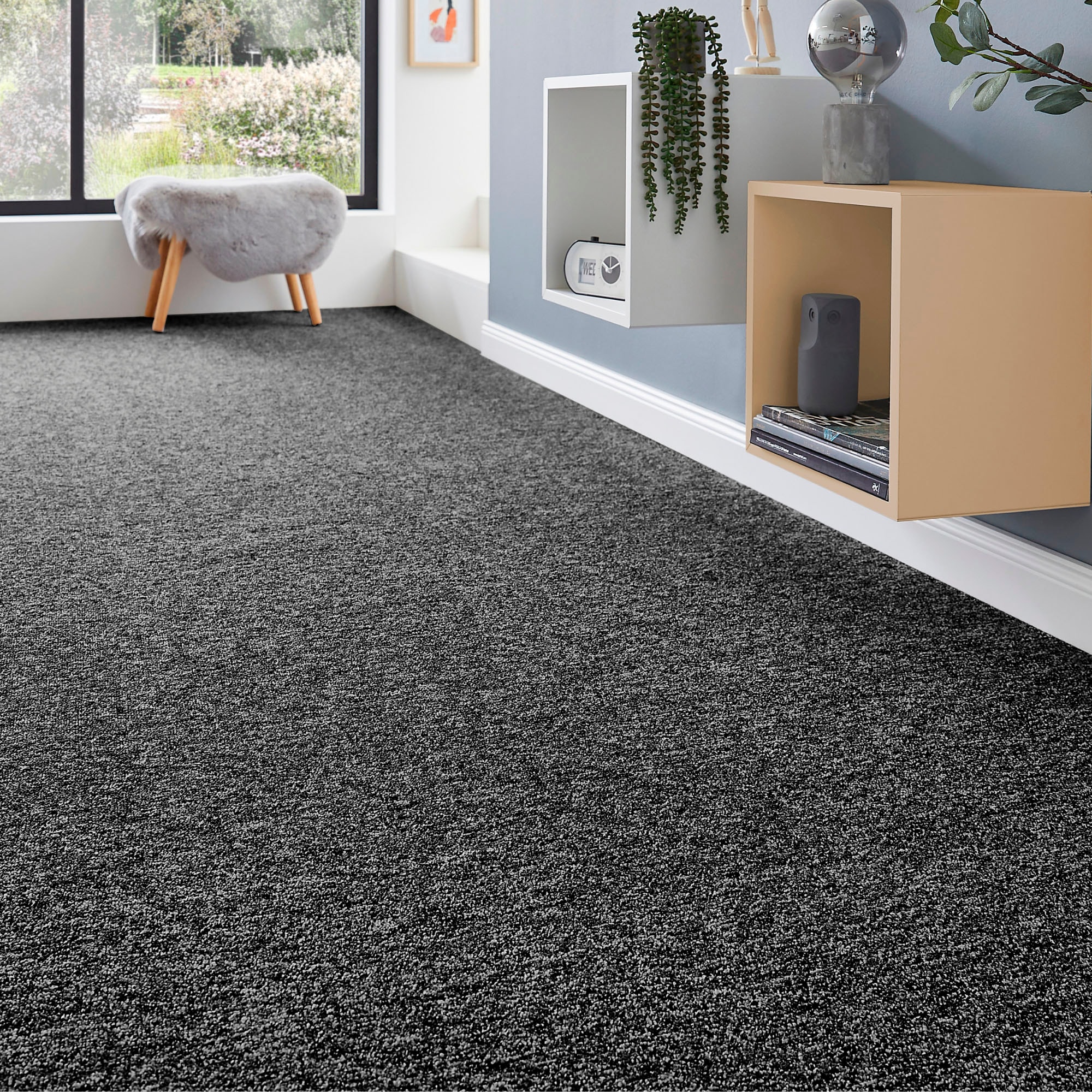 Andiamo Teppichboden "Matz, Schlinge, Gesamthöhe 6 mm, Luxusklasse LC1" rechteckig meliert, Breite 400 cm oder 500 cm, strapazierfähig & pflegeleicht