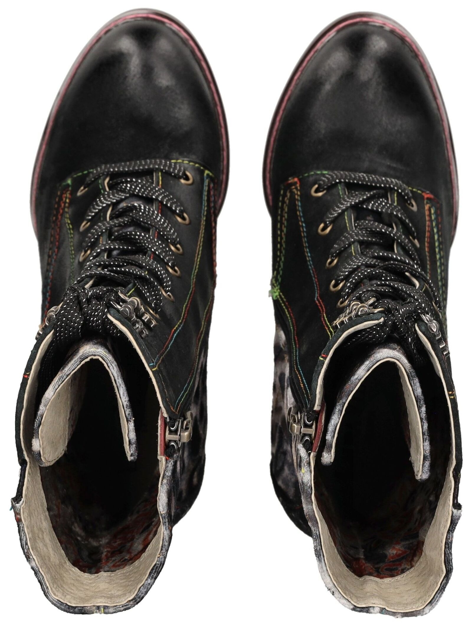 LAURA VITA Schnürstiefelette »LAURA VITA Stiefelette Leder/Textil«