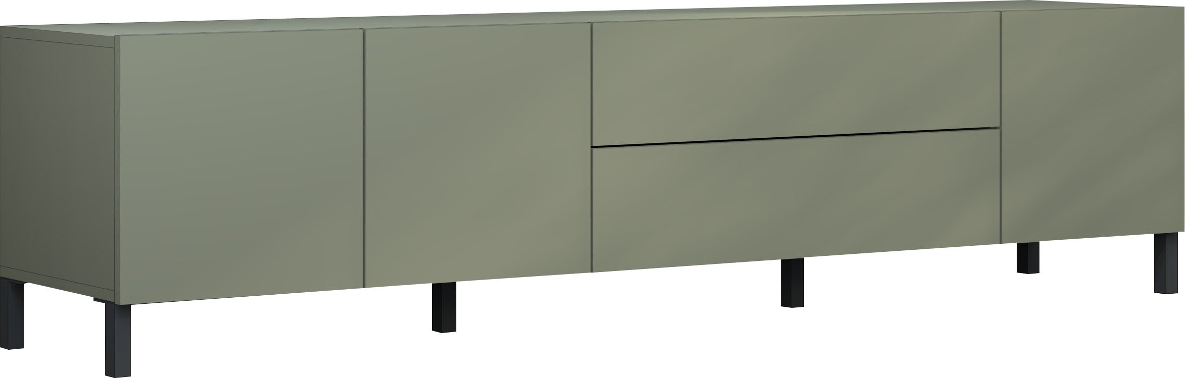 borchardt Möbel Lowboard, Metallfüße, grifflose Optik