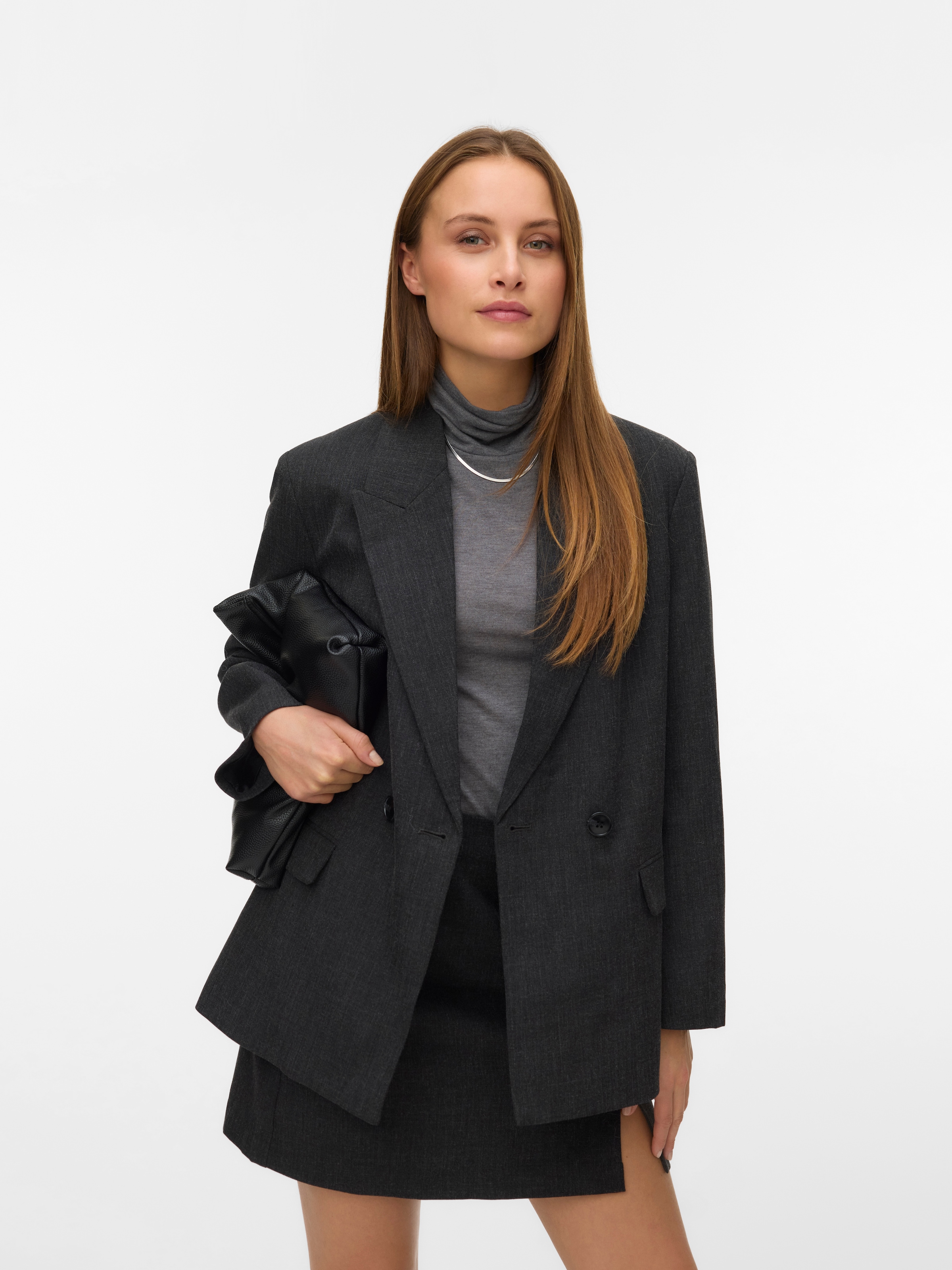 Vero Moda Jackenblazer "VMBESTIE LS LOOSE BLAZER NOOS" Materialmix, loose fit